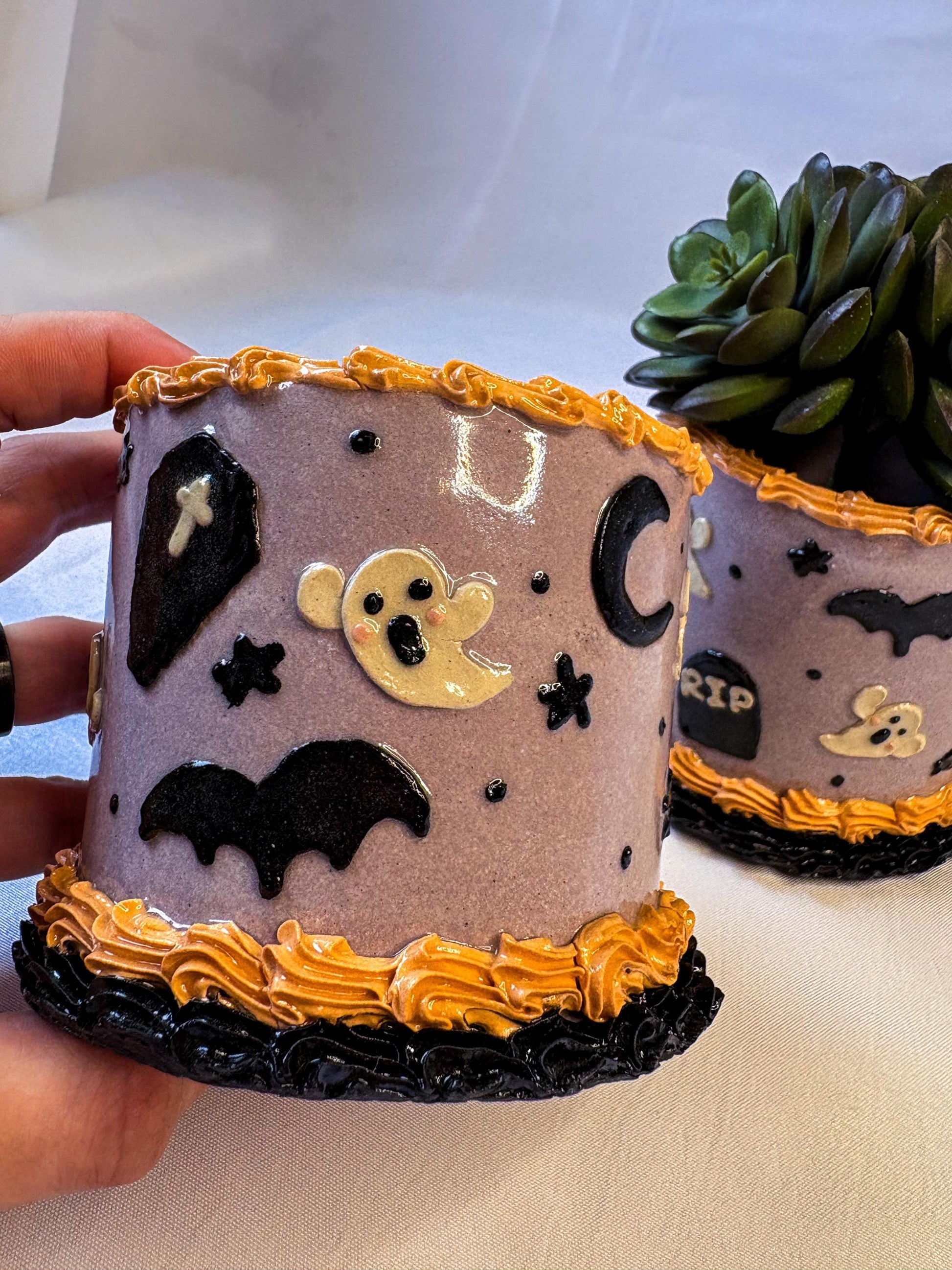 Halloween Ceramic Cake Planter