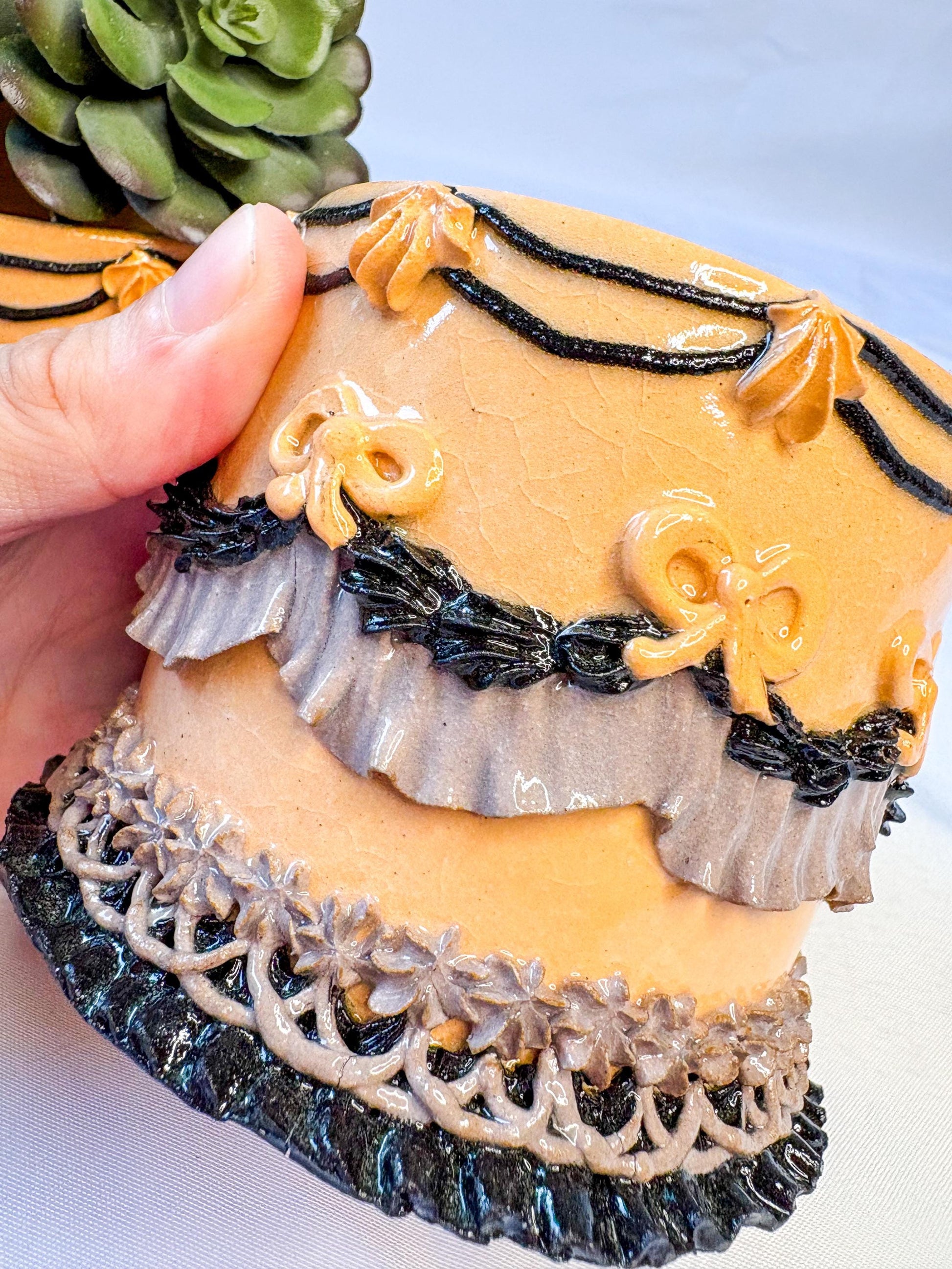 Halloween Ceramic Cake Planter