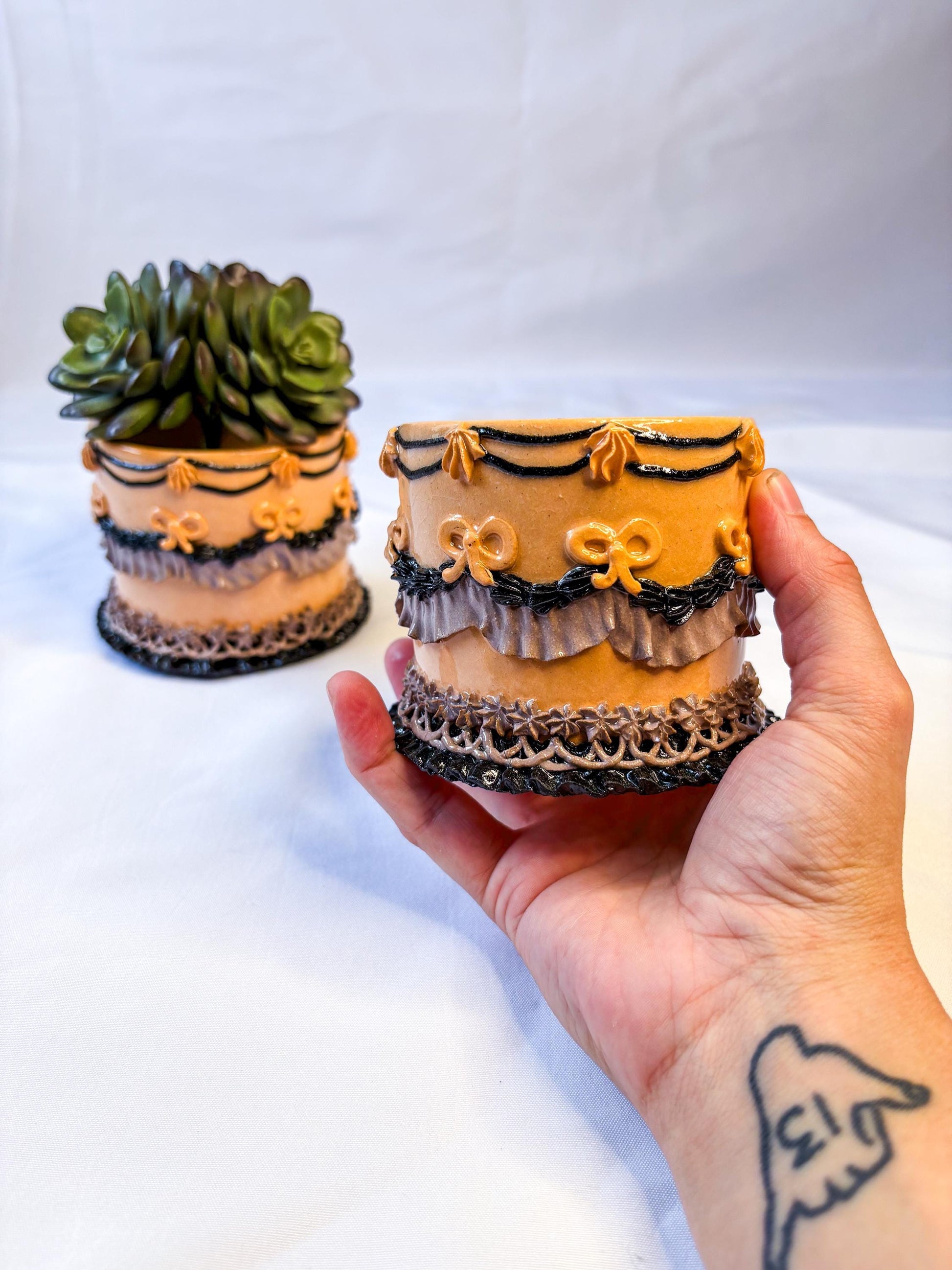 Halloween Ceramic Cake Planter