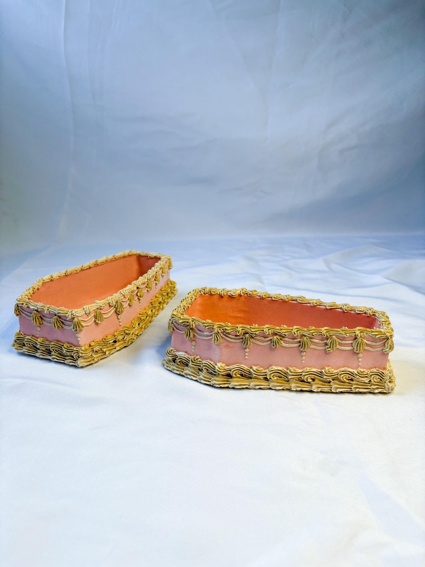 Pink Ceramic Coffin Jar