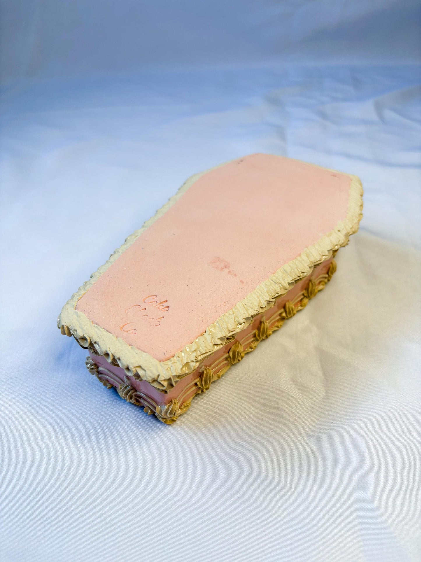 Pink Ceramic Coffin Jar