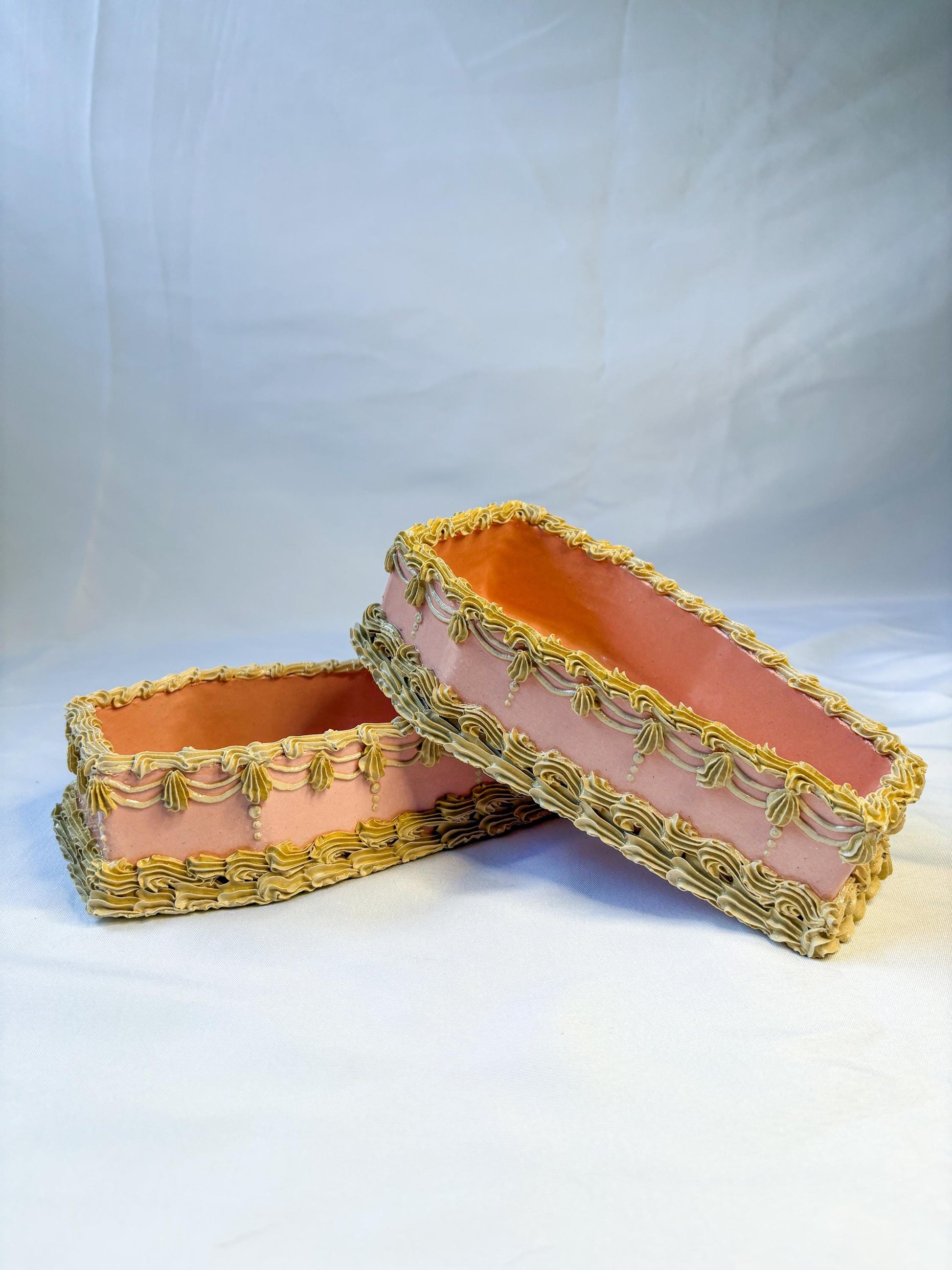 Pink Ceramic Coffin Jar