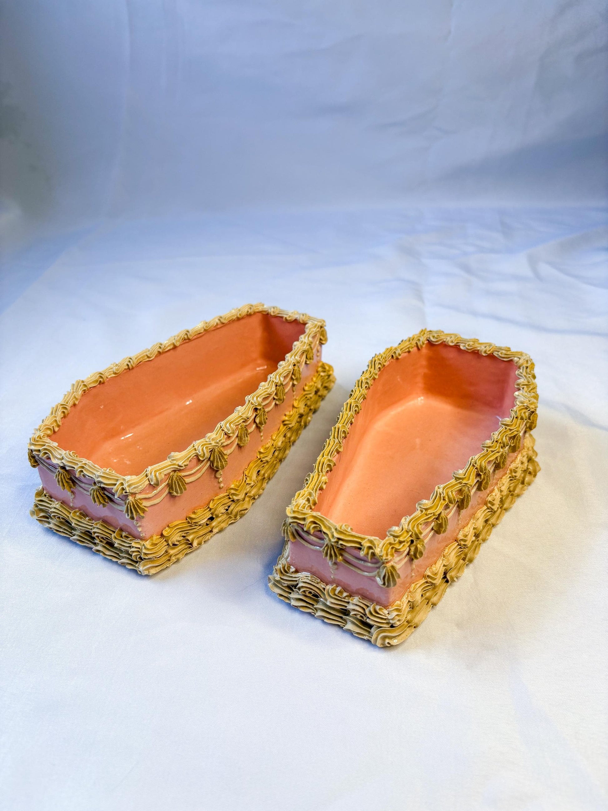 Pink Ceramic Coffin Jar