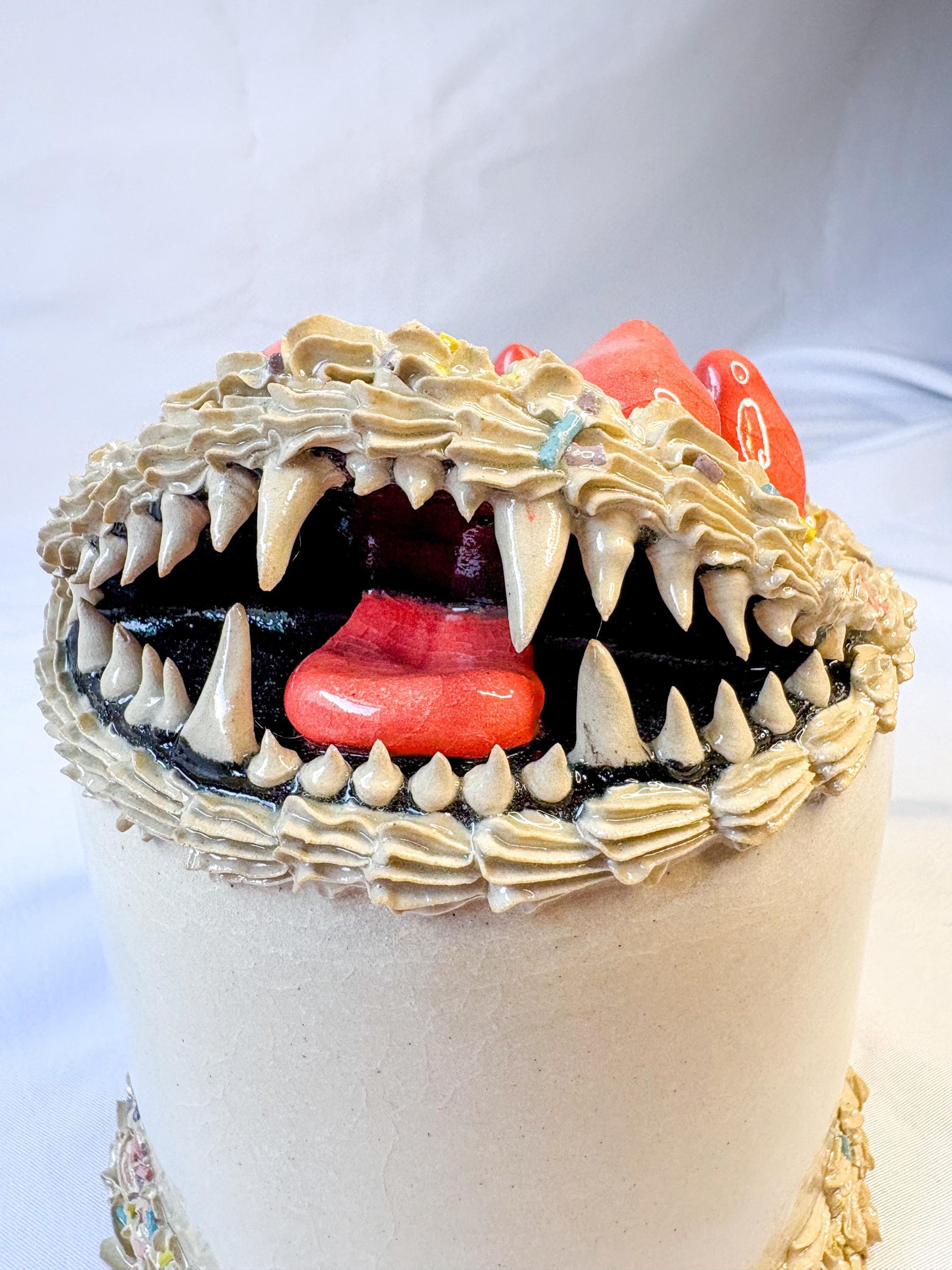 Ceramic Cake Monster Sculpture
