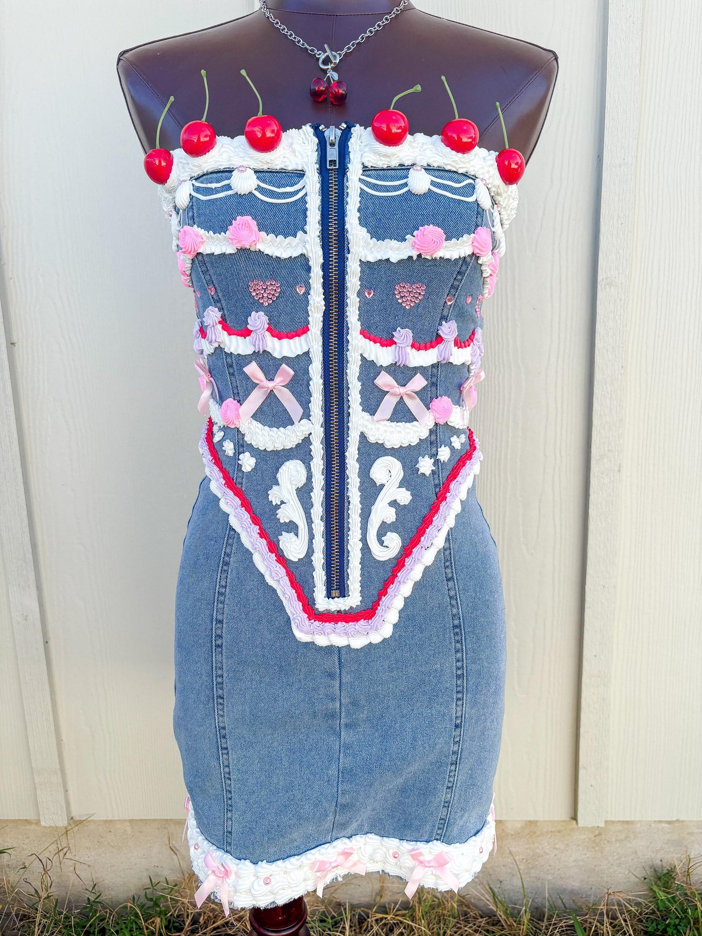 Strapless Jean Cake Dress
