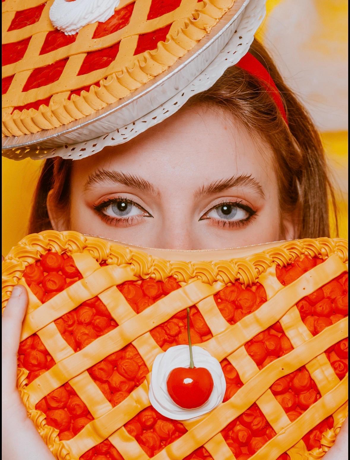 Heart Shaped Cherry and Blueberry Pie Purses