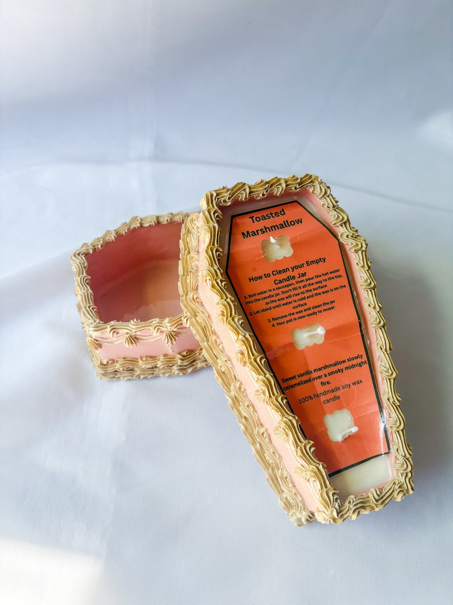 Pink Ceramic Coffin Jar
