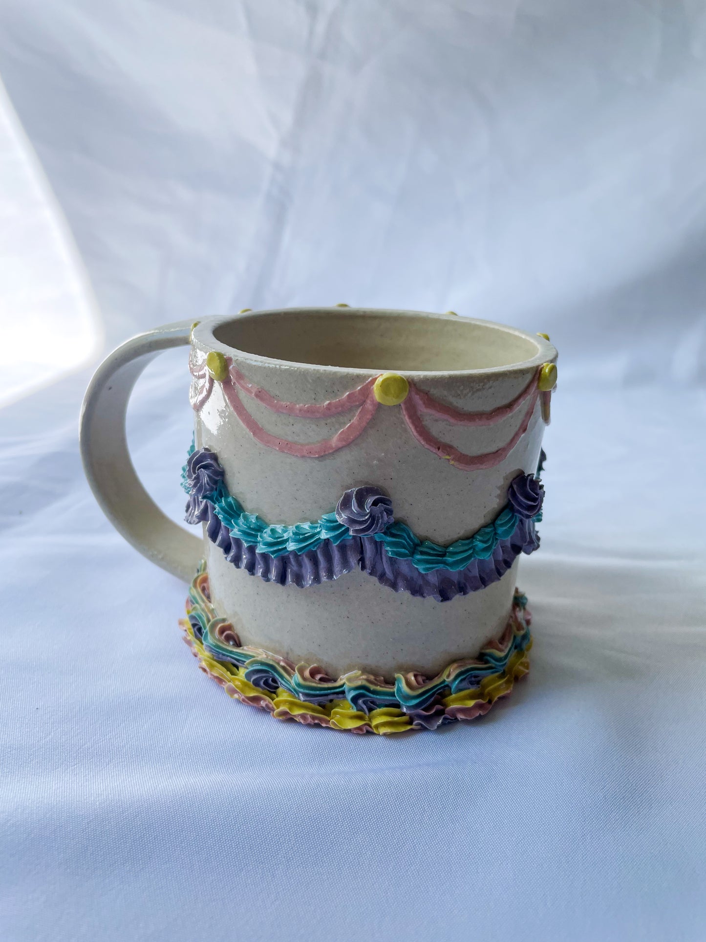 Rainbow Vintage Cake Mug