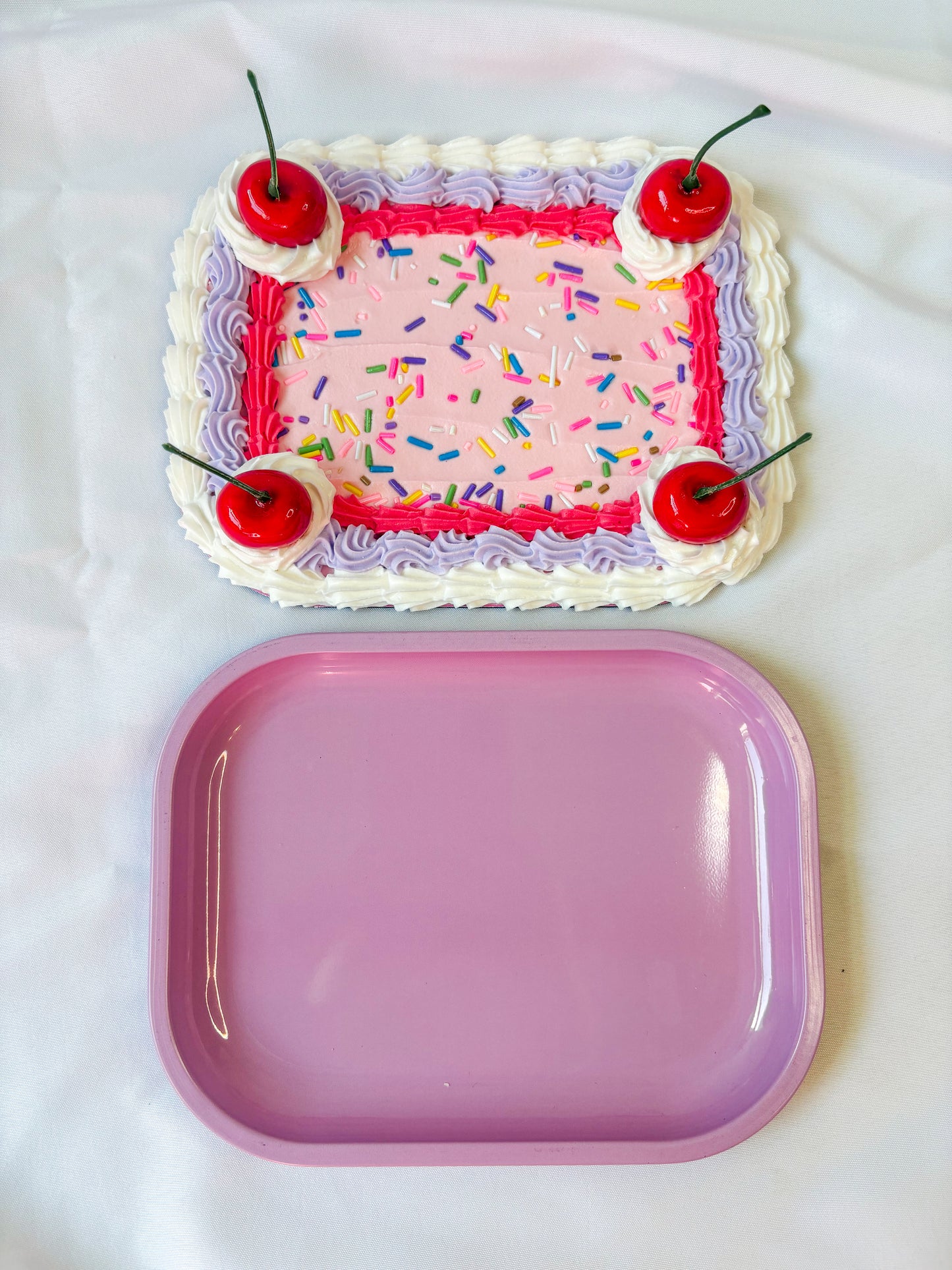 Fake Cake Rolling Tray with a Magnetic Lid