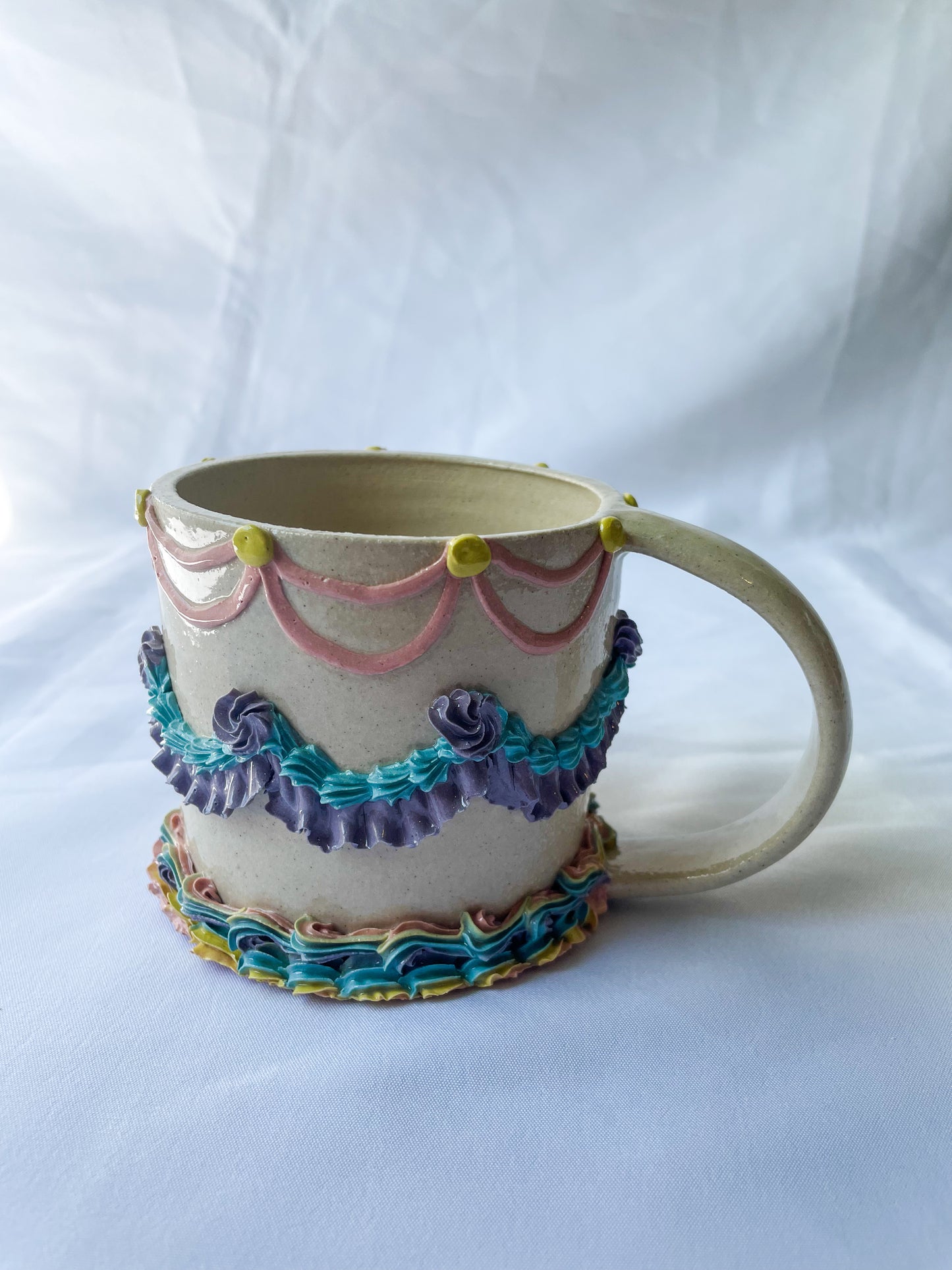 Rainbow Vintage Cake Mug