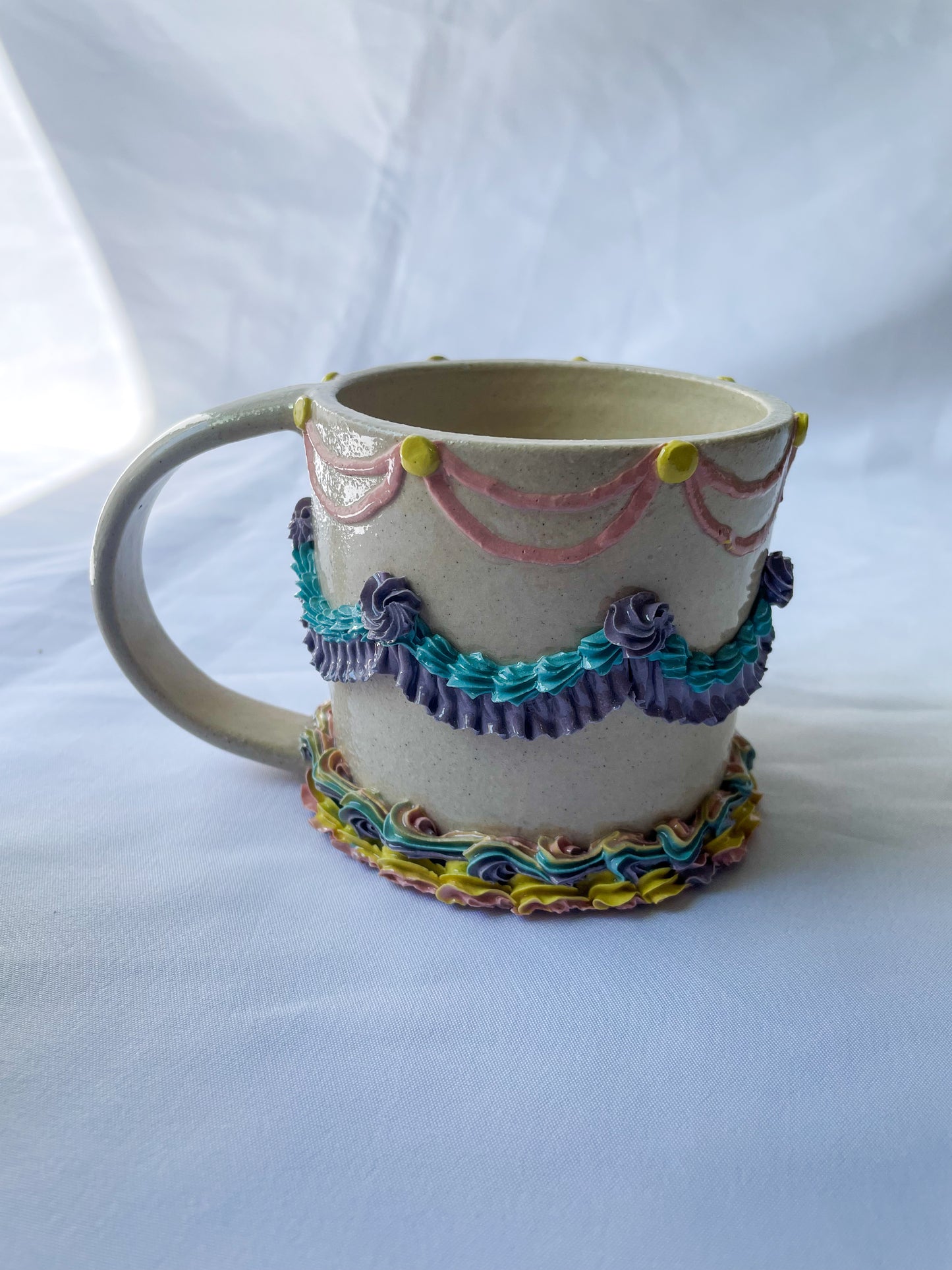 Rainbow Vintage Cake Mug