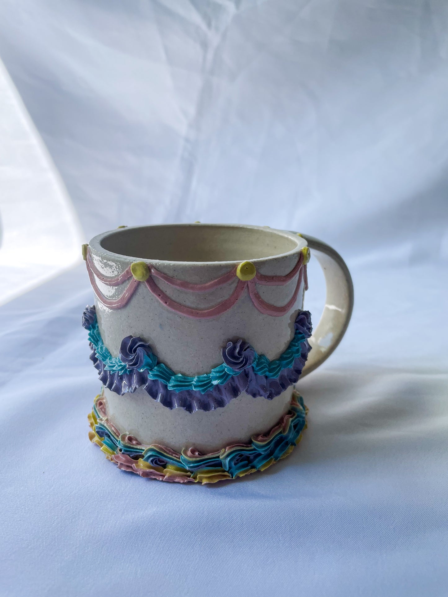 Rainbow Vintage Cake Mug