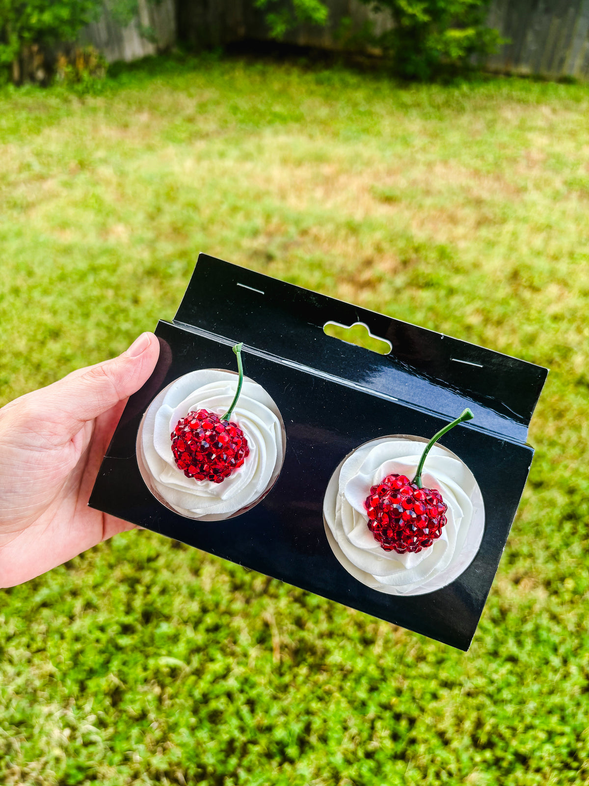 Whipped Cream Pasties with Cherry – Handmade Cake-Inspired Nipple Covers | Kawaii Dessert Lingerie | Rave, Festival, Boudoir Accessory
