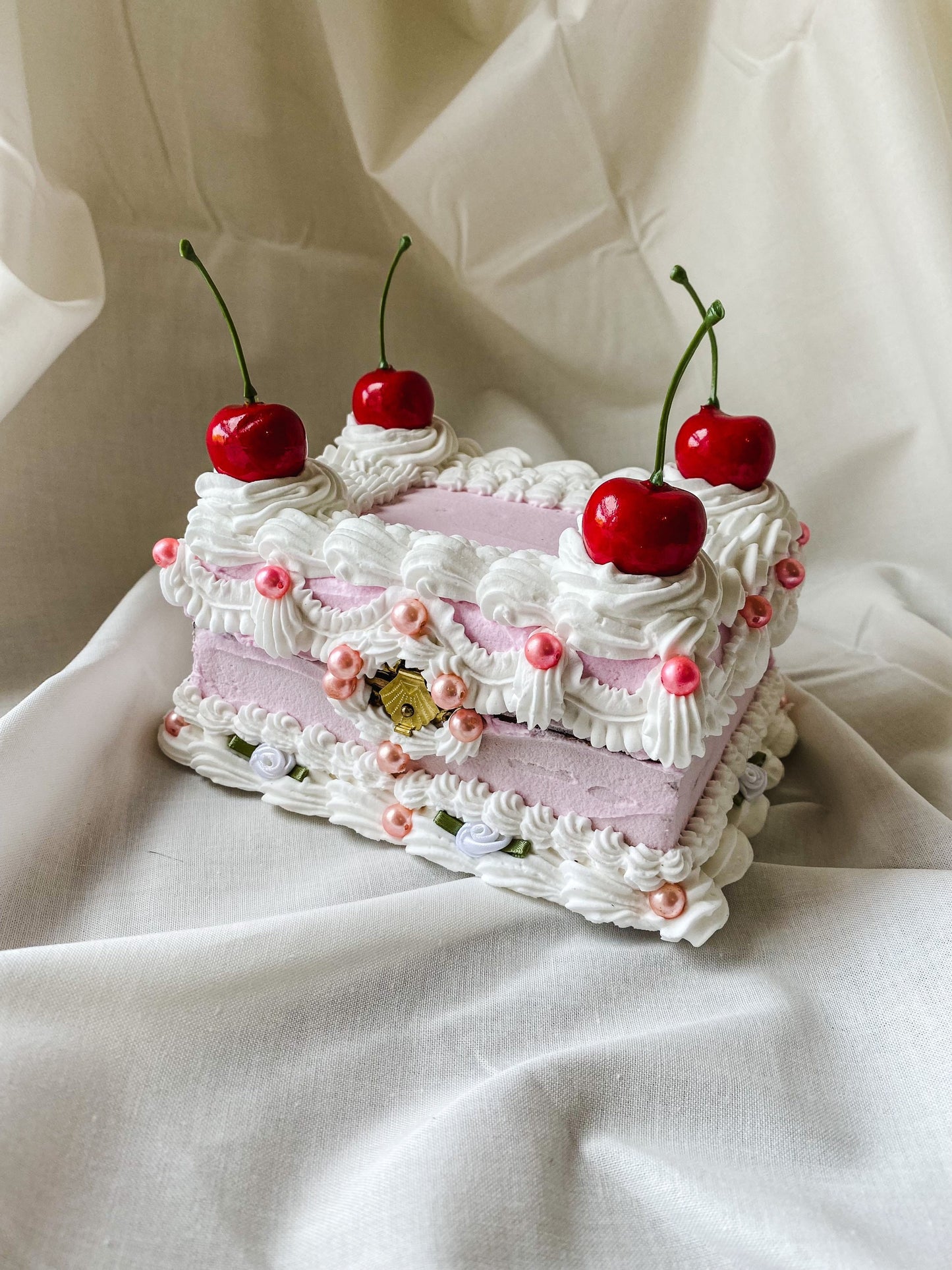 Vintage Cherry Fake Cake Boxes