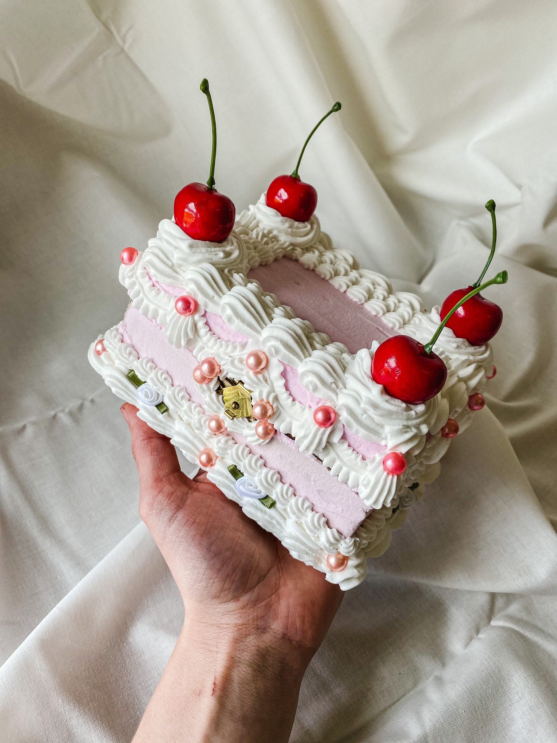 Vintage Cherry Fake Cake Boxes
