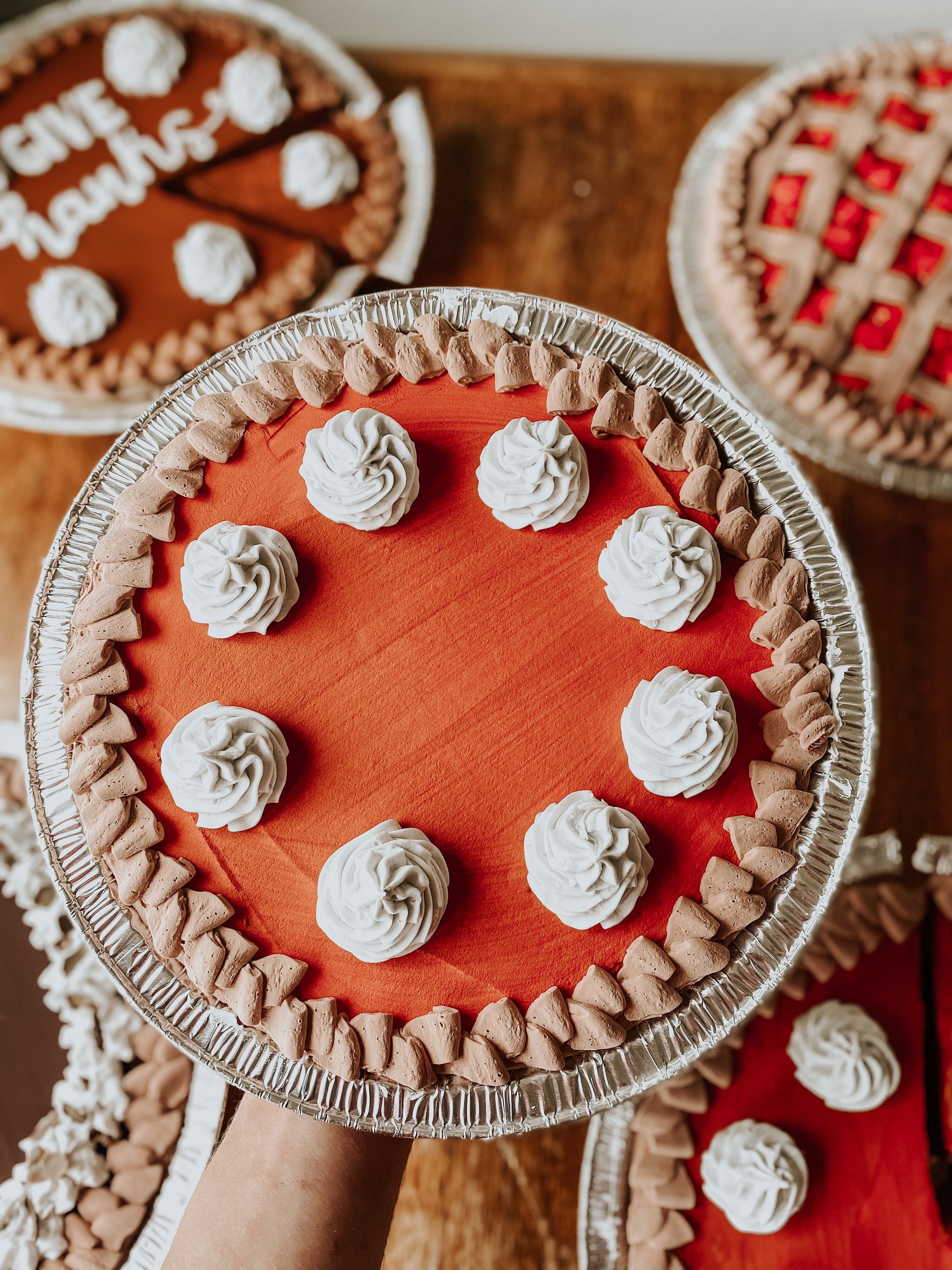 Customizable Fake 8inch Pies - Pumpkin, Chocolate, Lemon and Key Lime