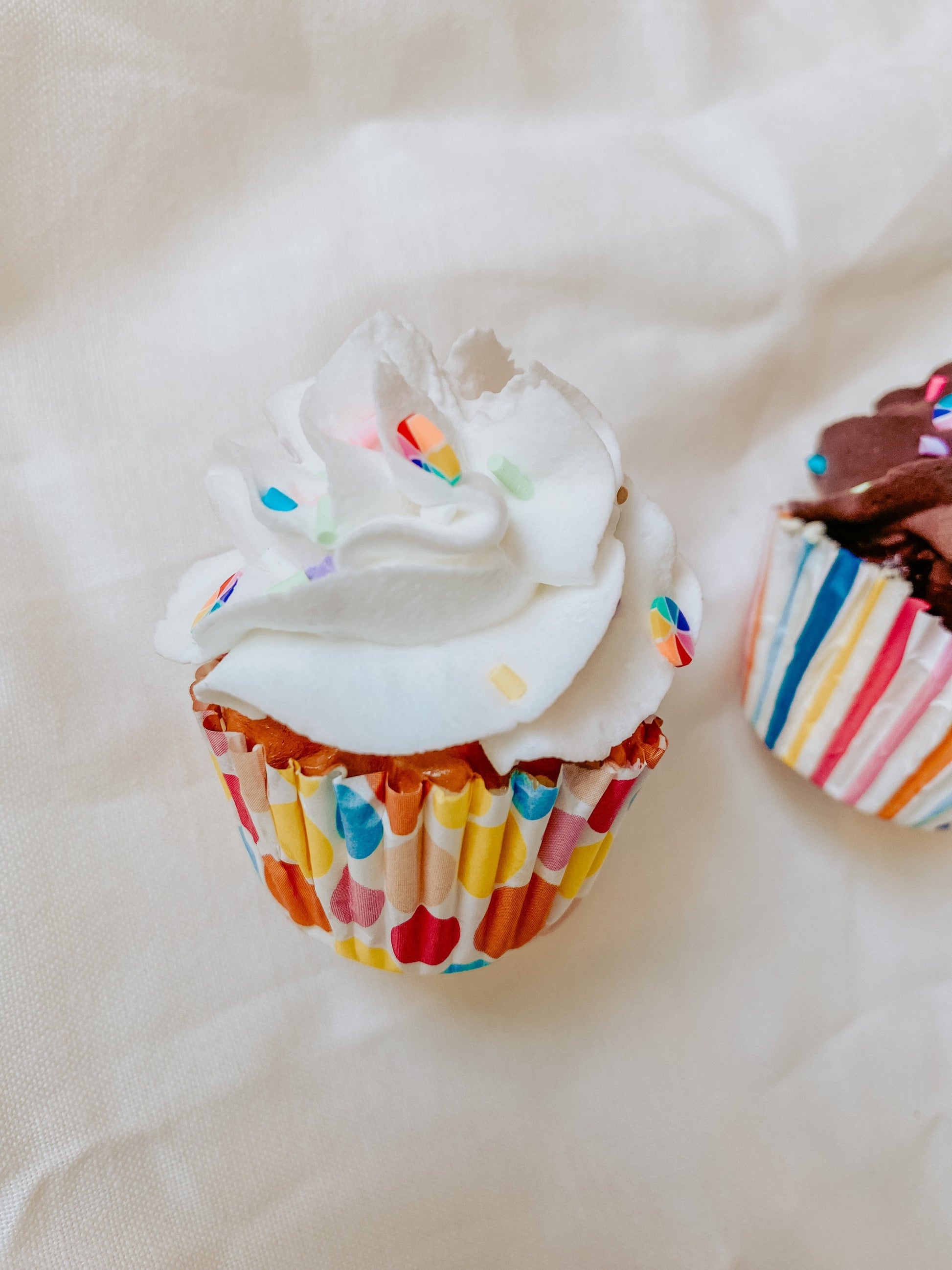 Fake Mini Cupcake Magnets - Vanilla and Chocolate