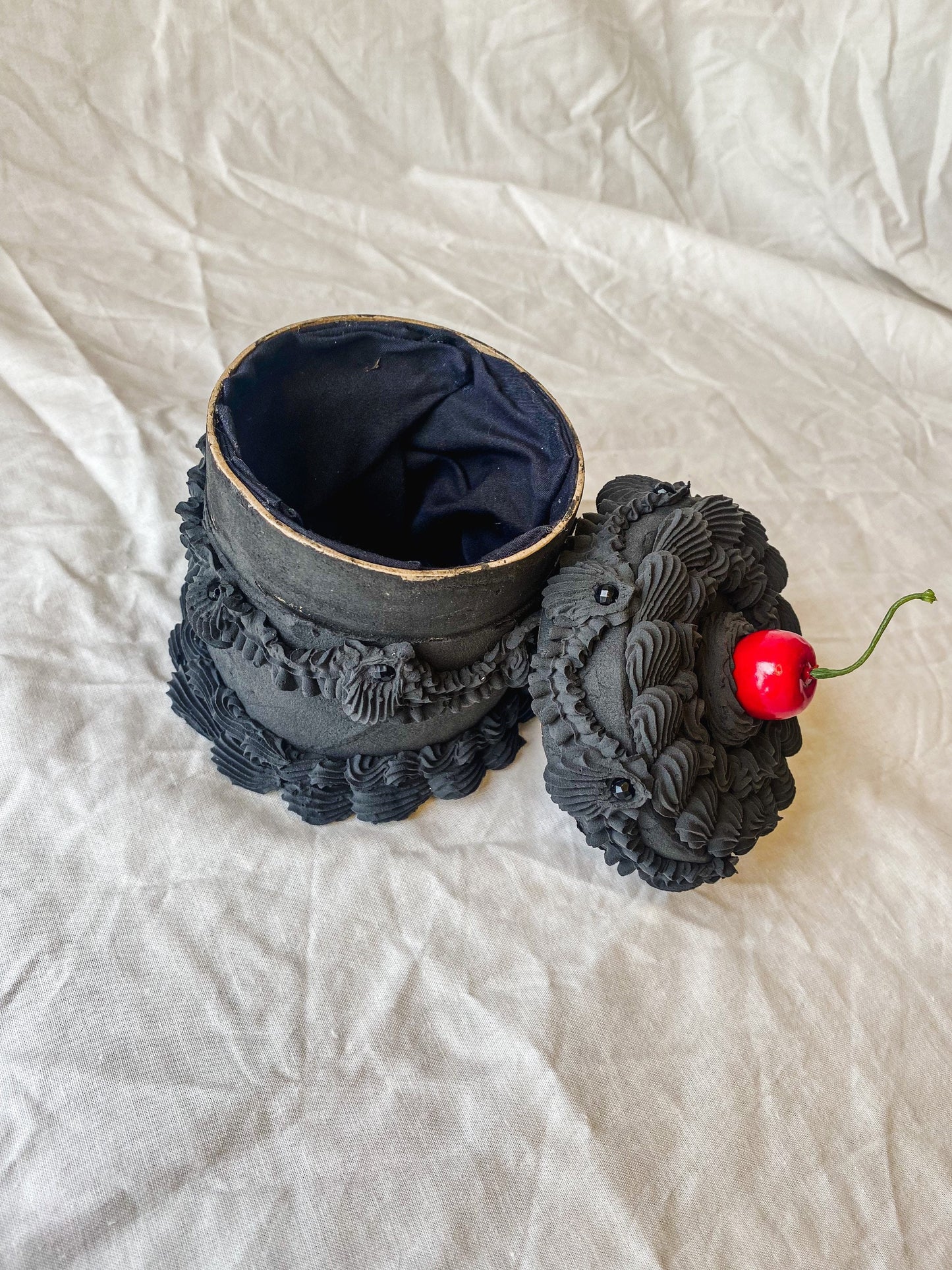 Gothic Matte Black Fake Cake Box