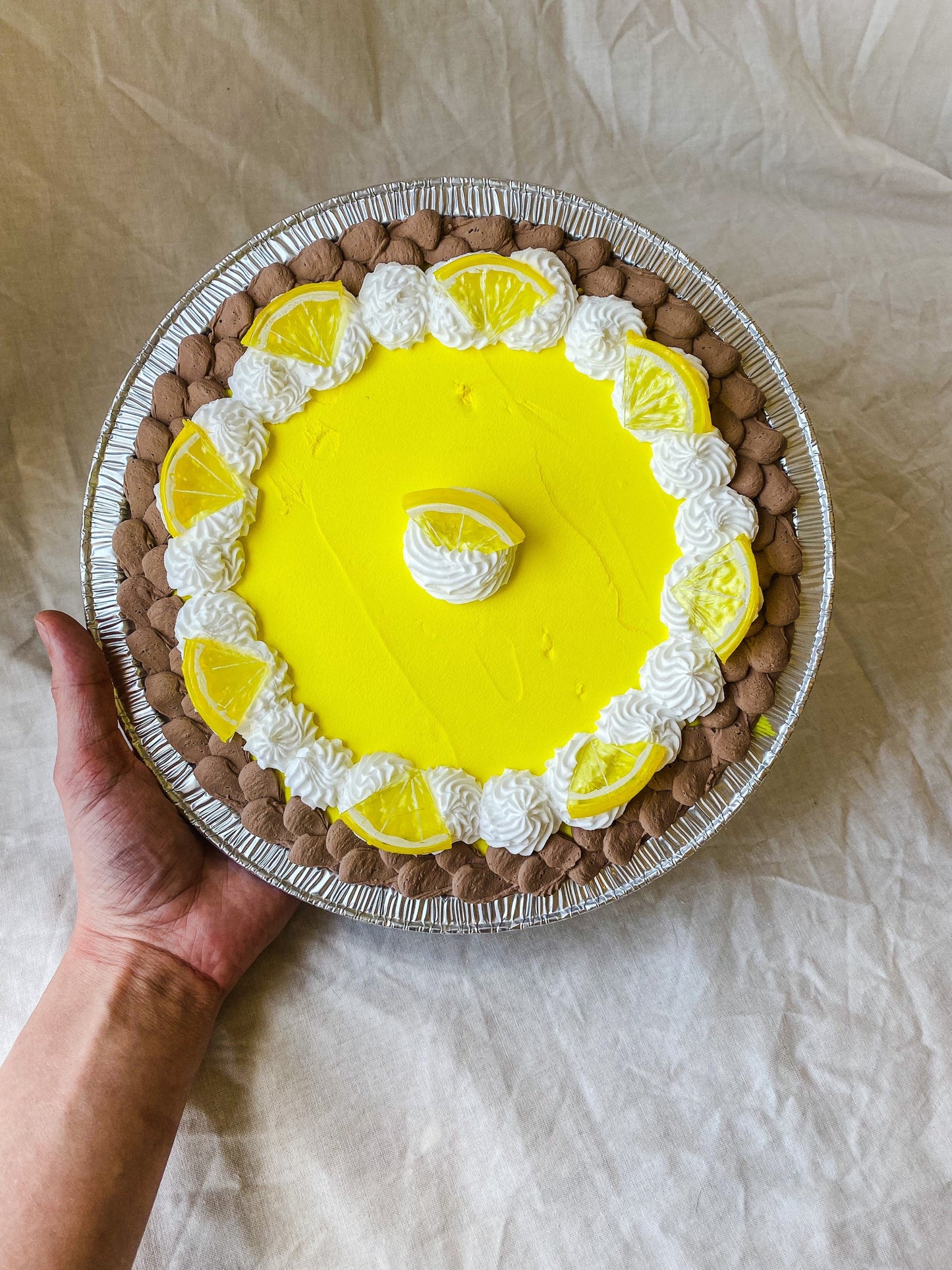 Customizable Fake 8inch Pies - Pumpkin, Chocolate, Lemon and Key Lime