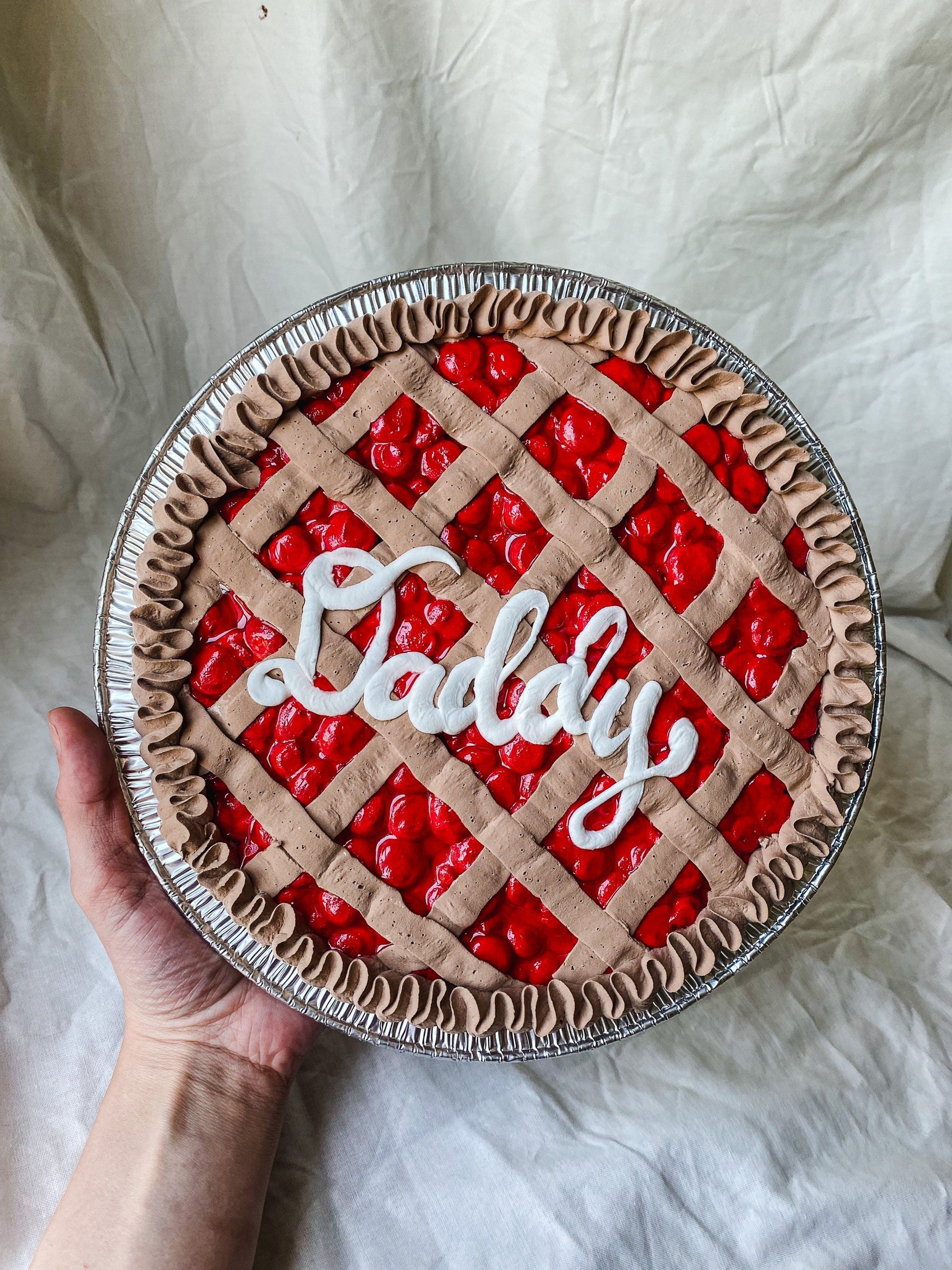 Customizable 8inch Fake Pies - Cherry, Blueberry, Strawberry and Banana Cream