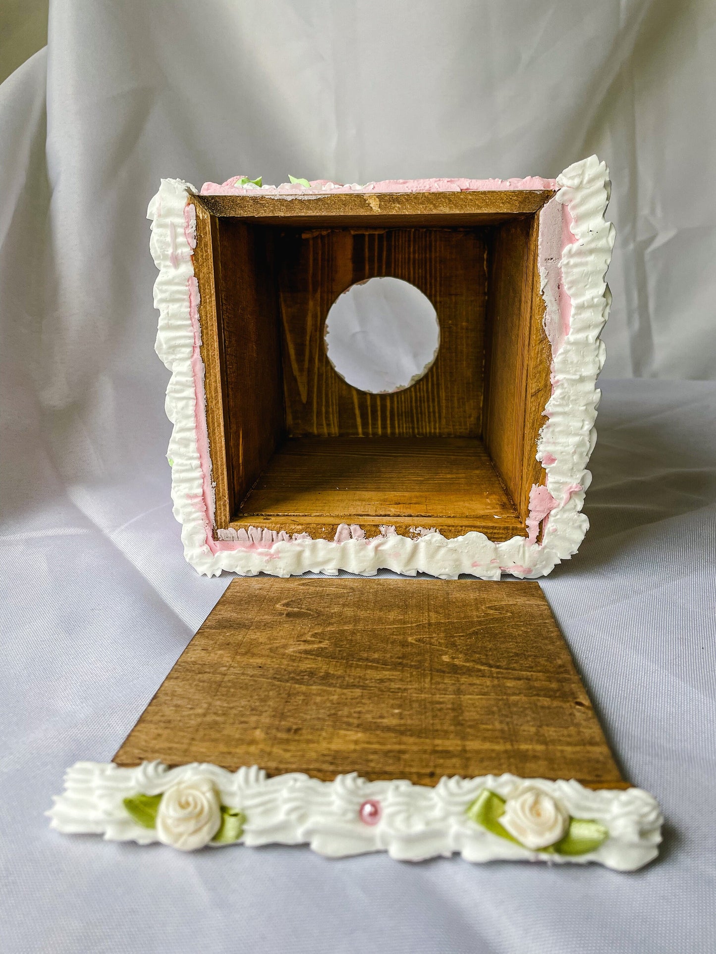 Vintage Pink Fake Cake Tissue Box Holders