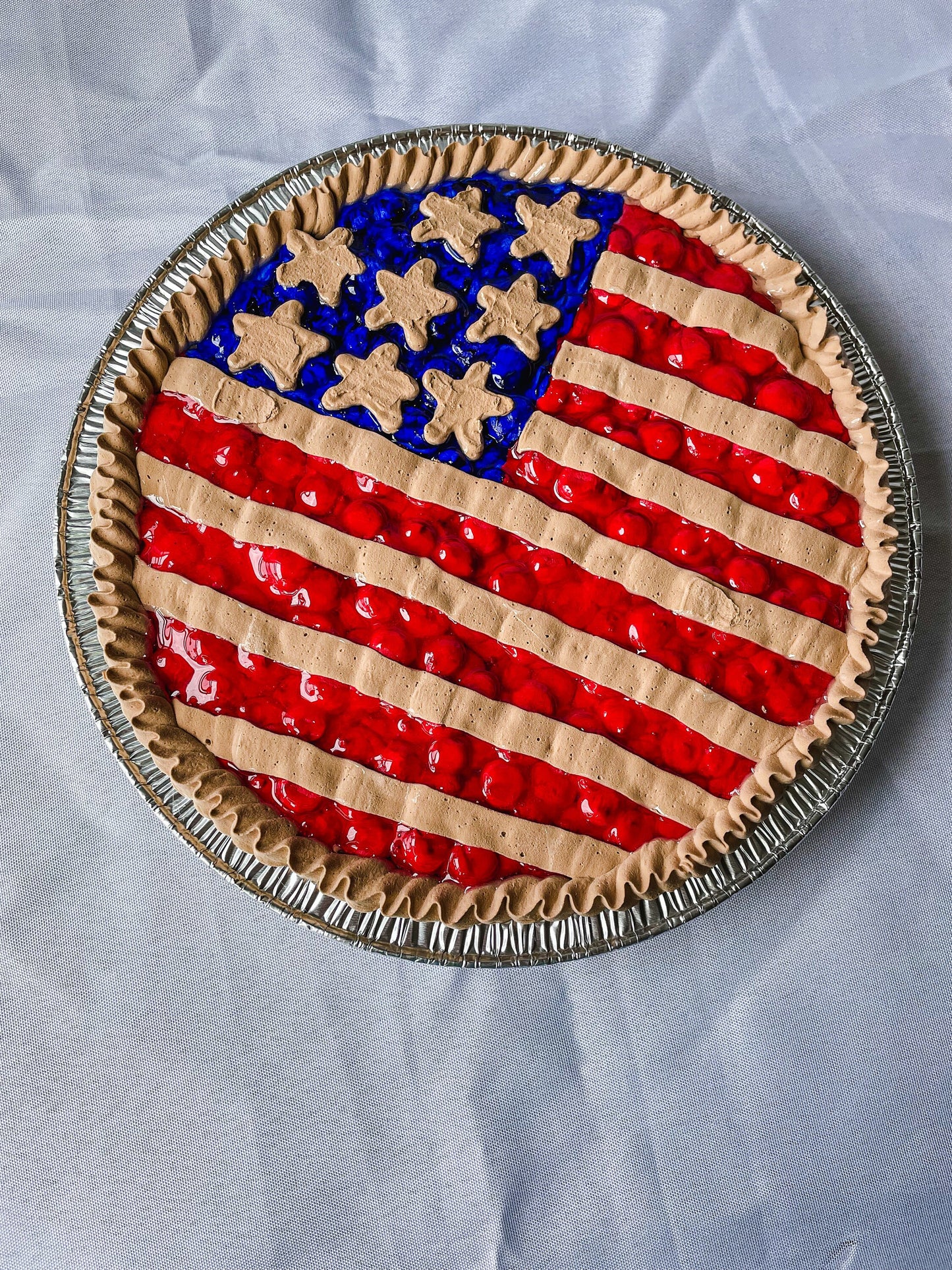 Customizable Fake 8” American Flag Berry Pie