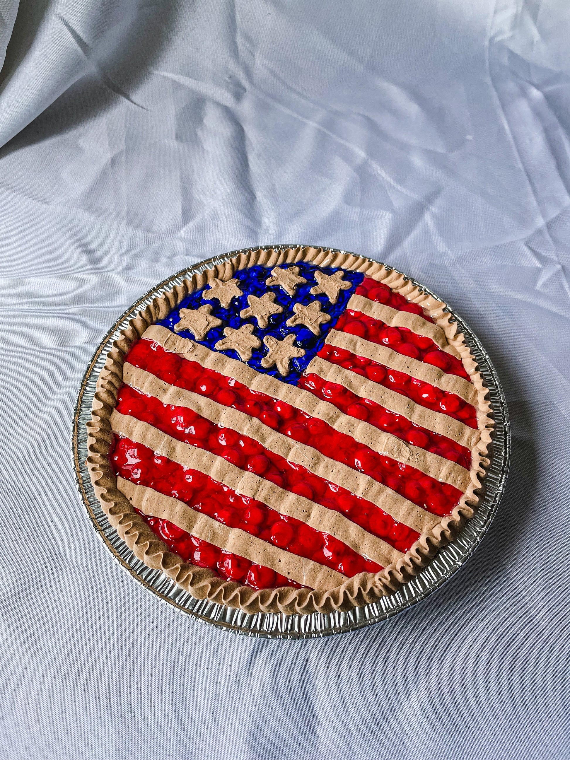 Customizable Fake 8” American Flag Berry Pie