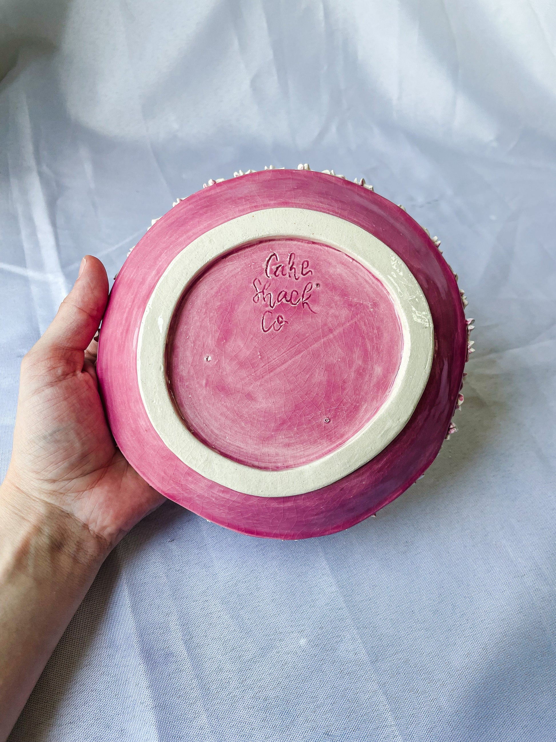 Mini Round Ceramic Cake Tray