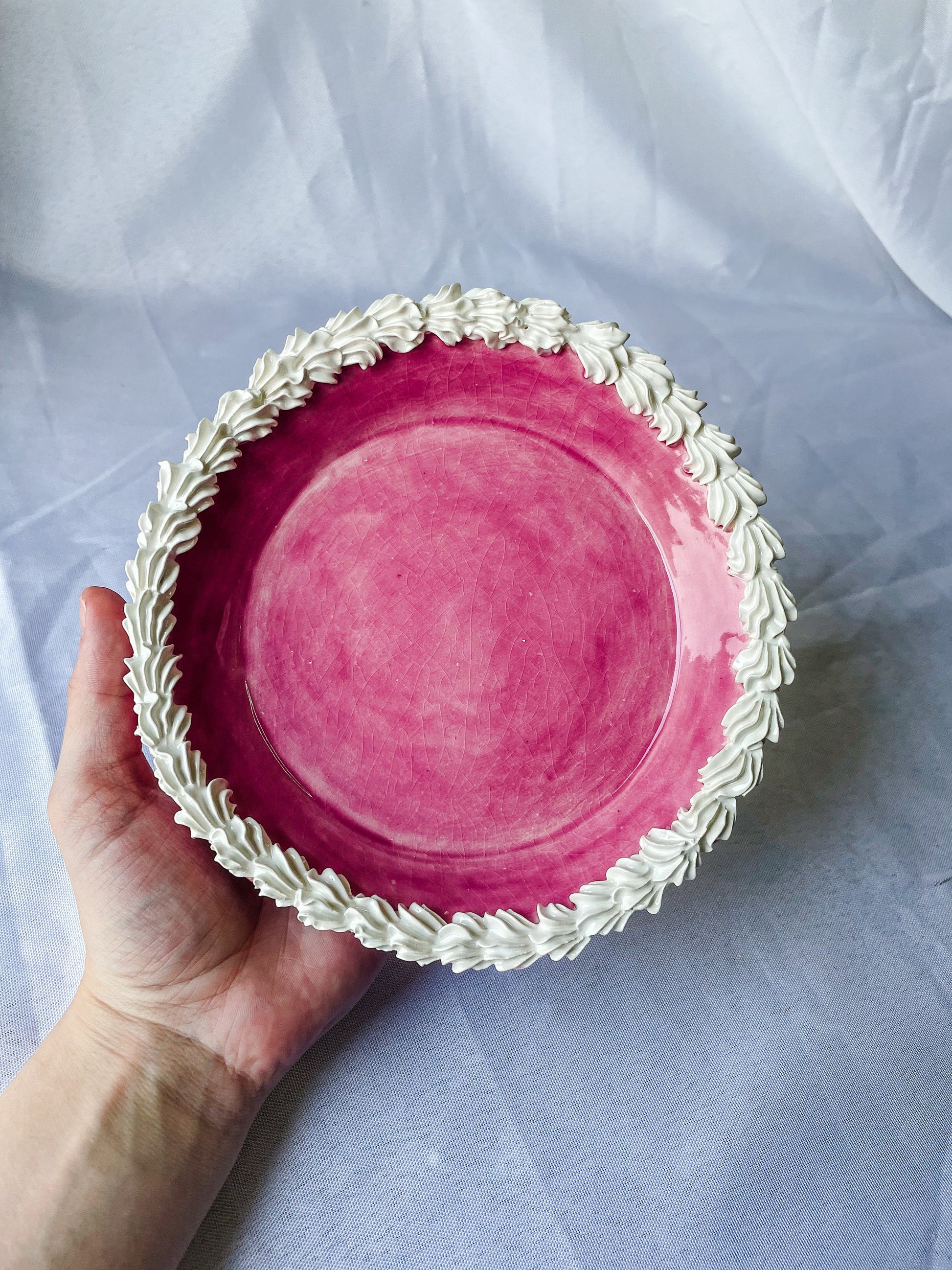 Mini Round Ceramic Cake Tray