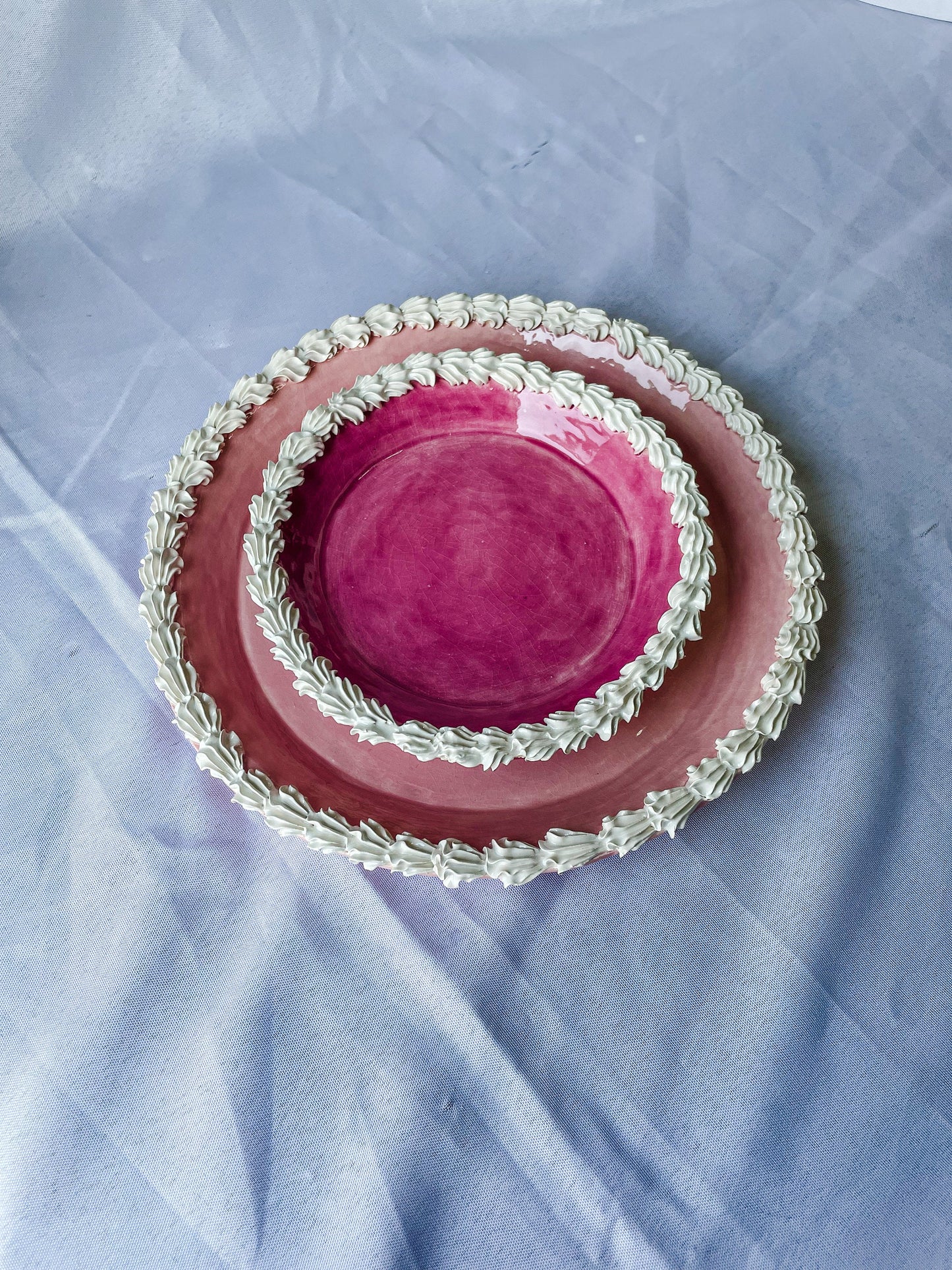 Mini Round Ceramic Cake Tray