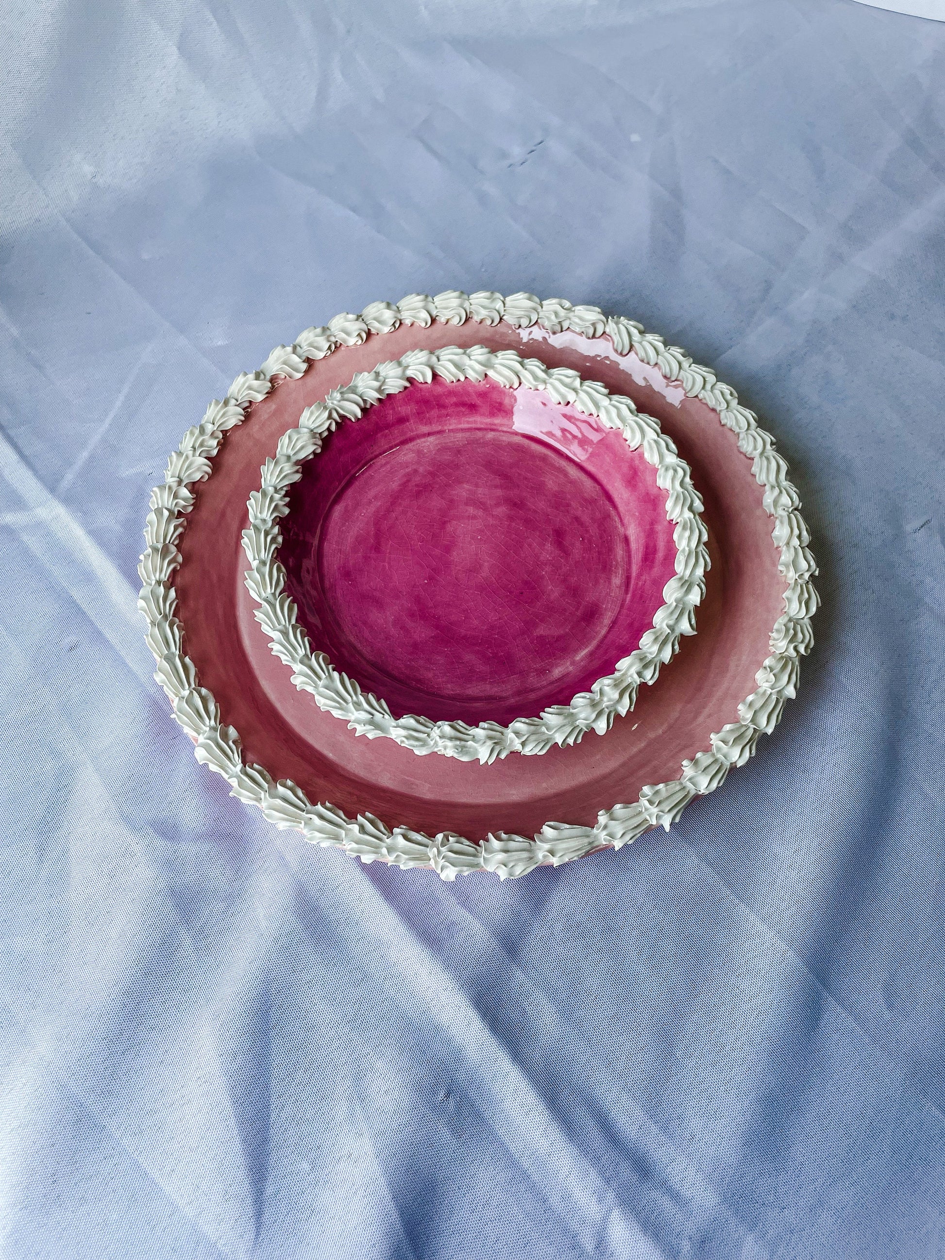 Mini Round Ceramic Cake Tray