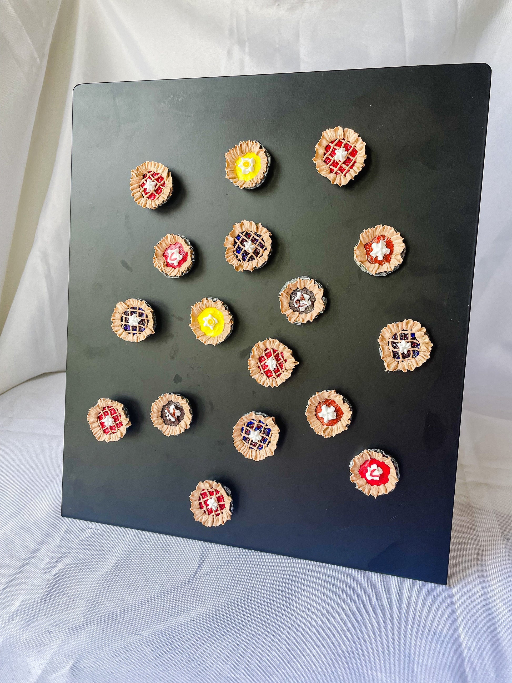 Upcycled Bottle Cap Pie Fridge Magnets
