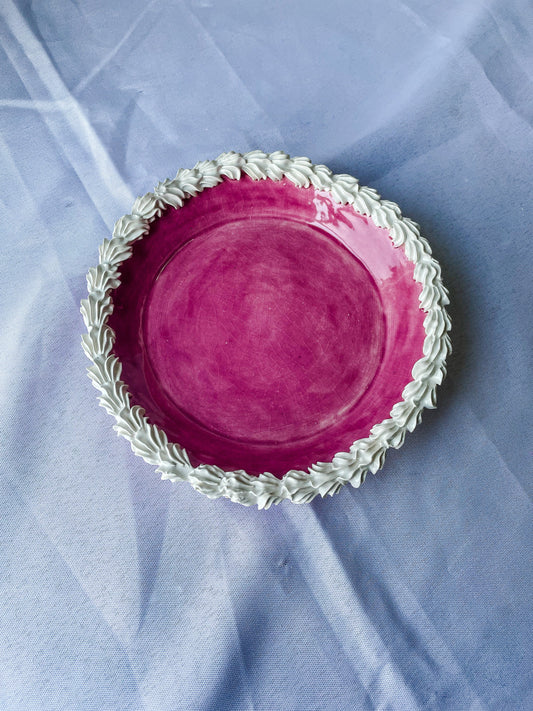 Mini Round Ceramic Cake Tray