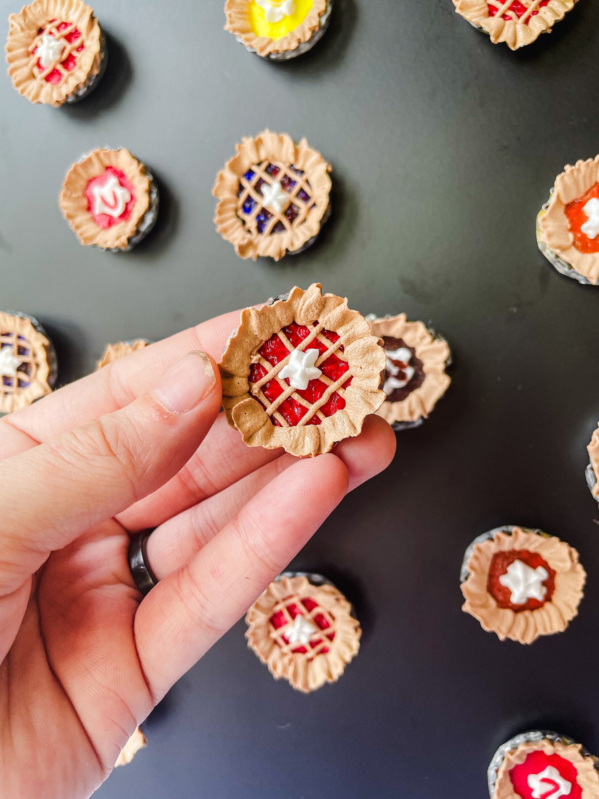 Upcycled Bottle Cap Pie Fridge Magnets