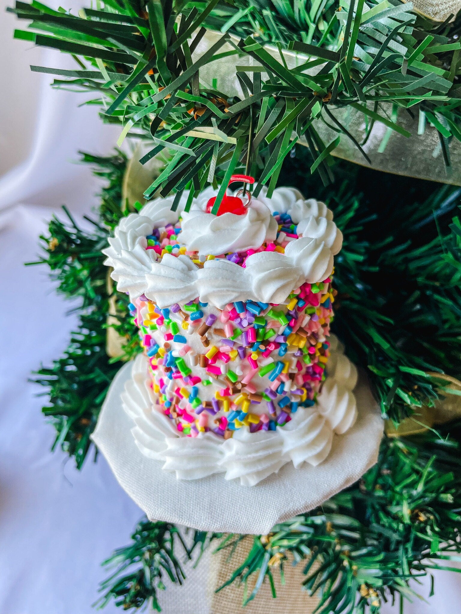 Mini Fake Cake Ornaments