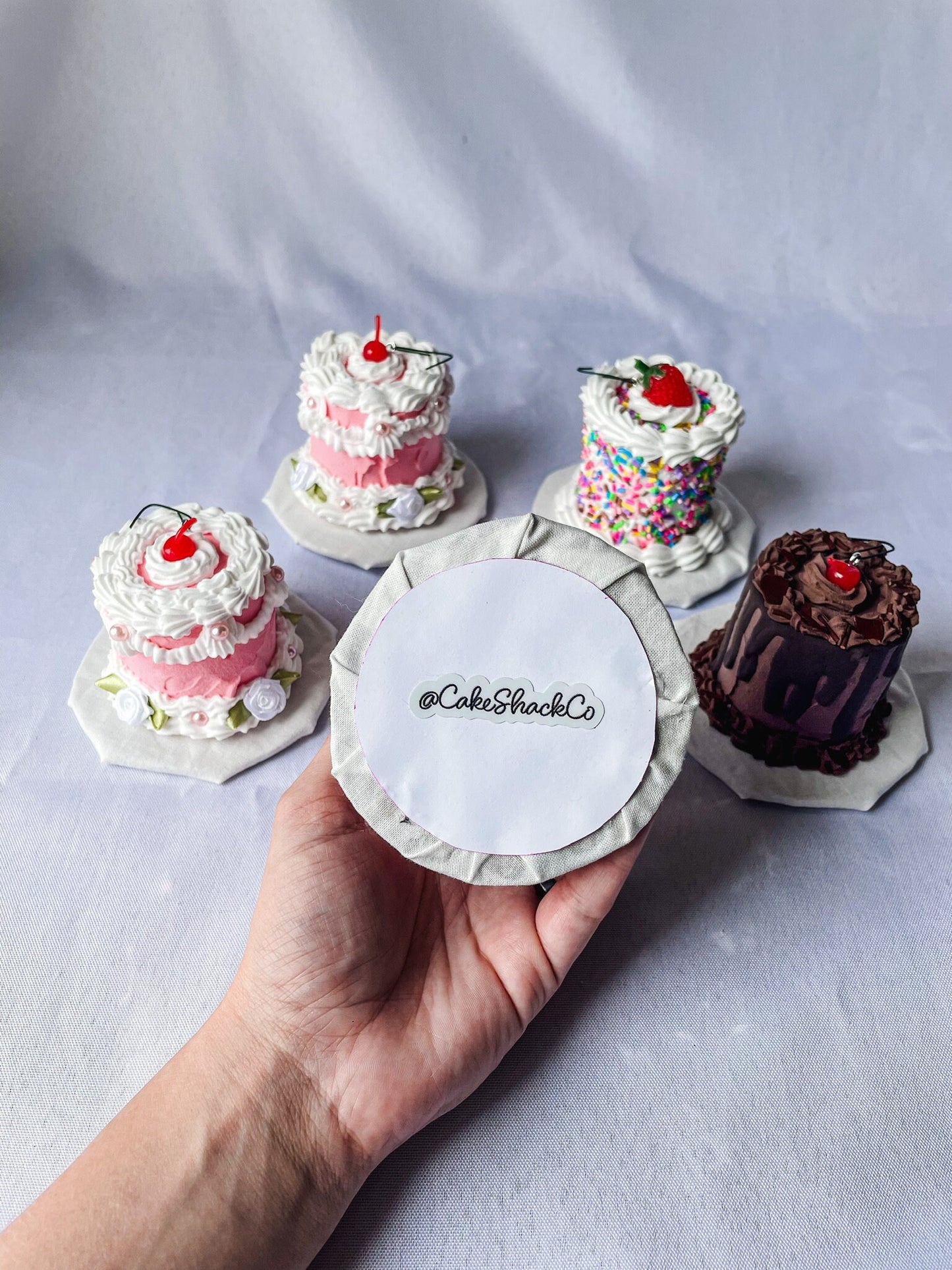 Mini Fake Cake Ornaments