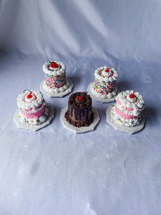 Mini Fake Cake Ornaments