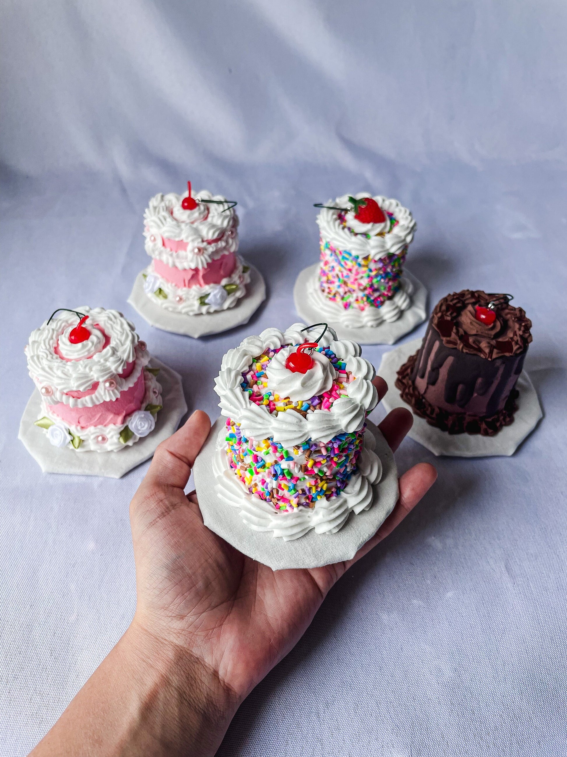 Mini Fake Cake Ornaments