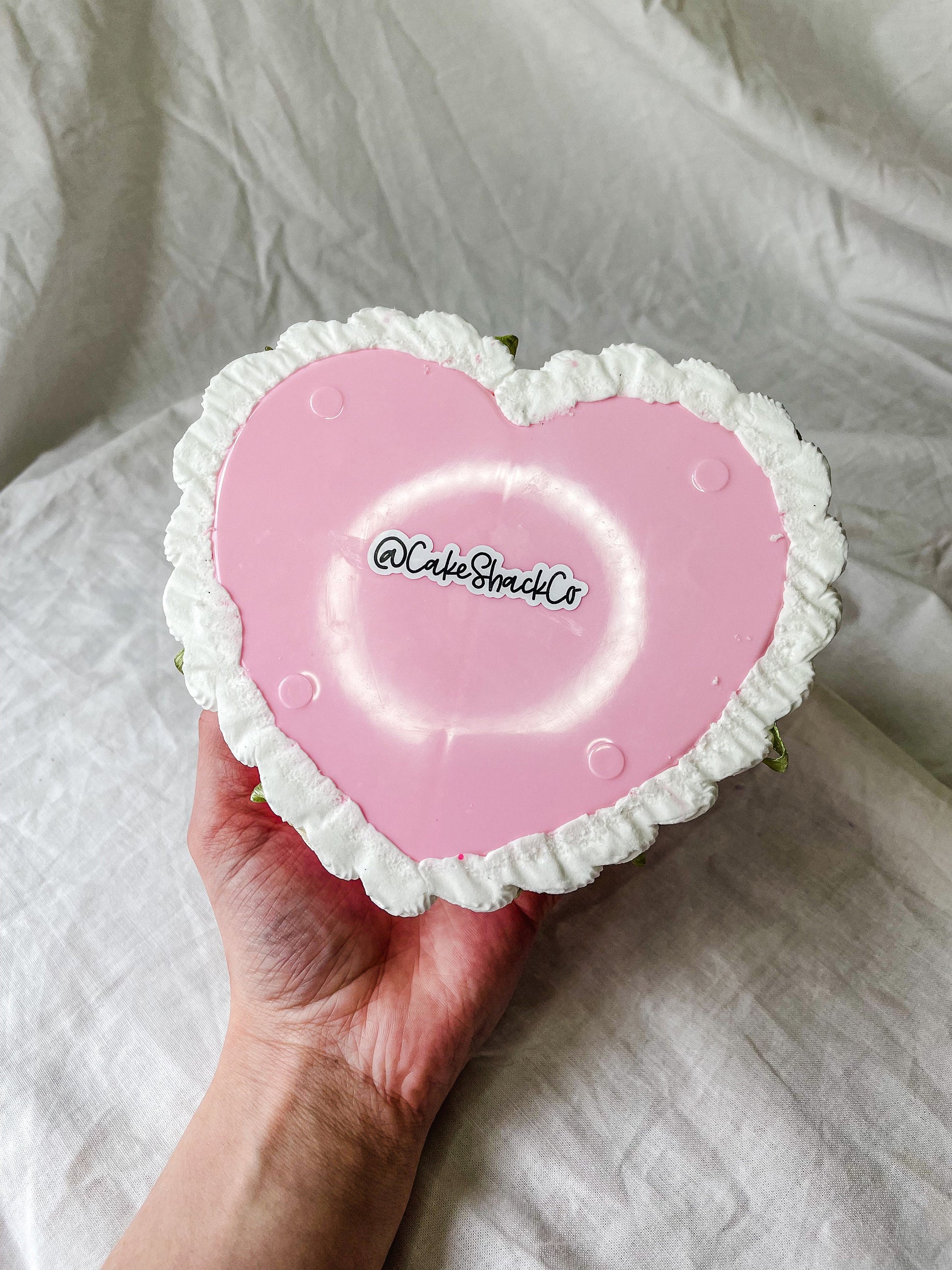 Customizable Heart Fake Cake Jewelry Box with Mirror