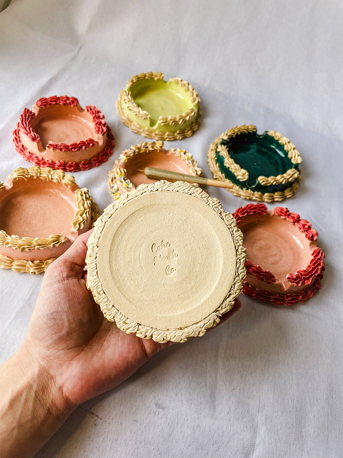 Ceramic Cake Ashtrays