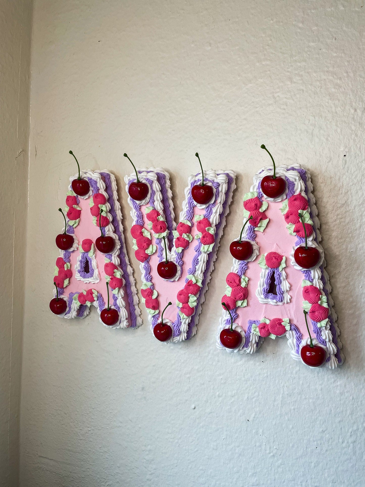 Customizable Fake Cake Letter Decorations