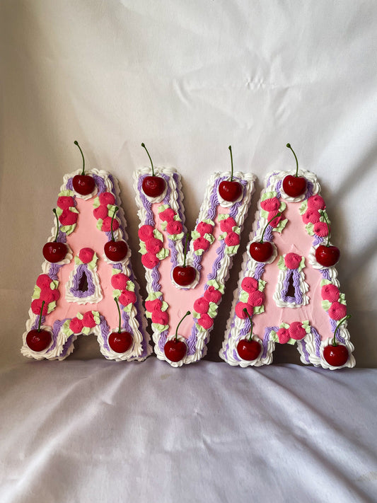 Customizable Fake Cake Letter Decorations