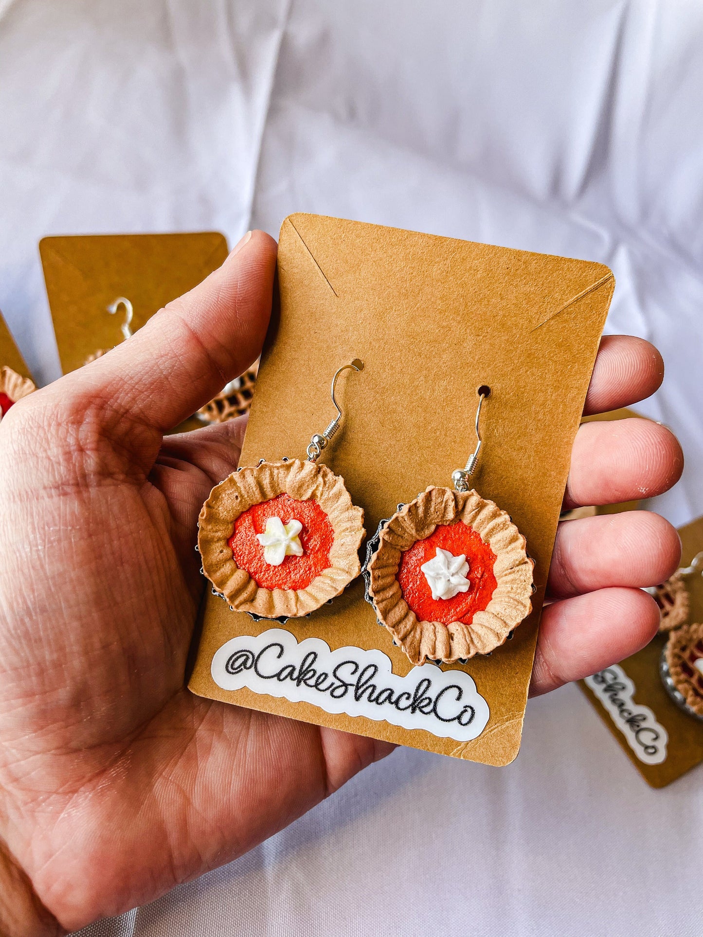 Bottle Cap Pie Earrings - Cherry, Blueberry, Pumpkin, Chocolate, Lemon, Stawberry HYPOALLERGENIC