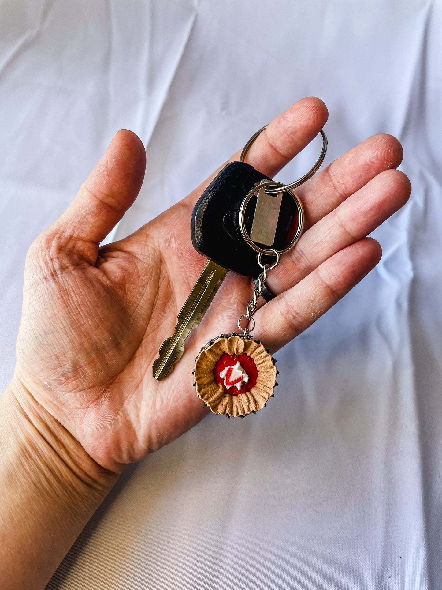 Bottle Cap Pie Keychains - Pumpkin, Cherry, Blueberry, Chocolate, Lemon, Strawberry