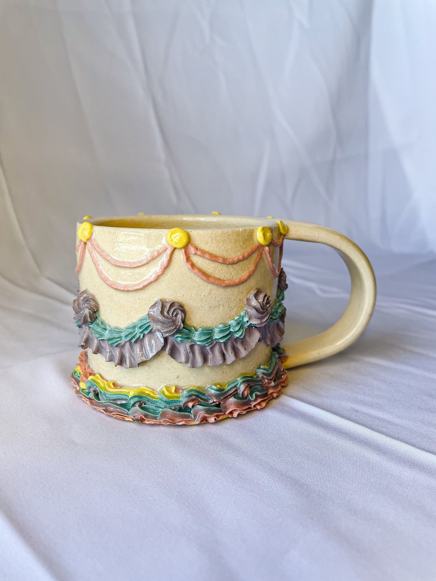 Rainbow Vintage Cake Mug