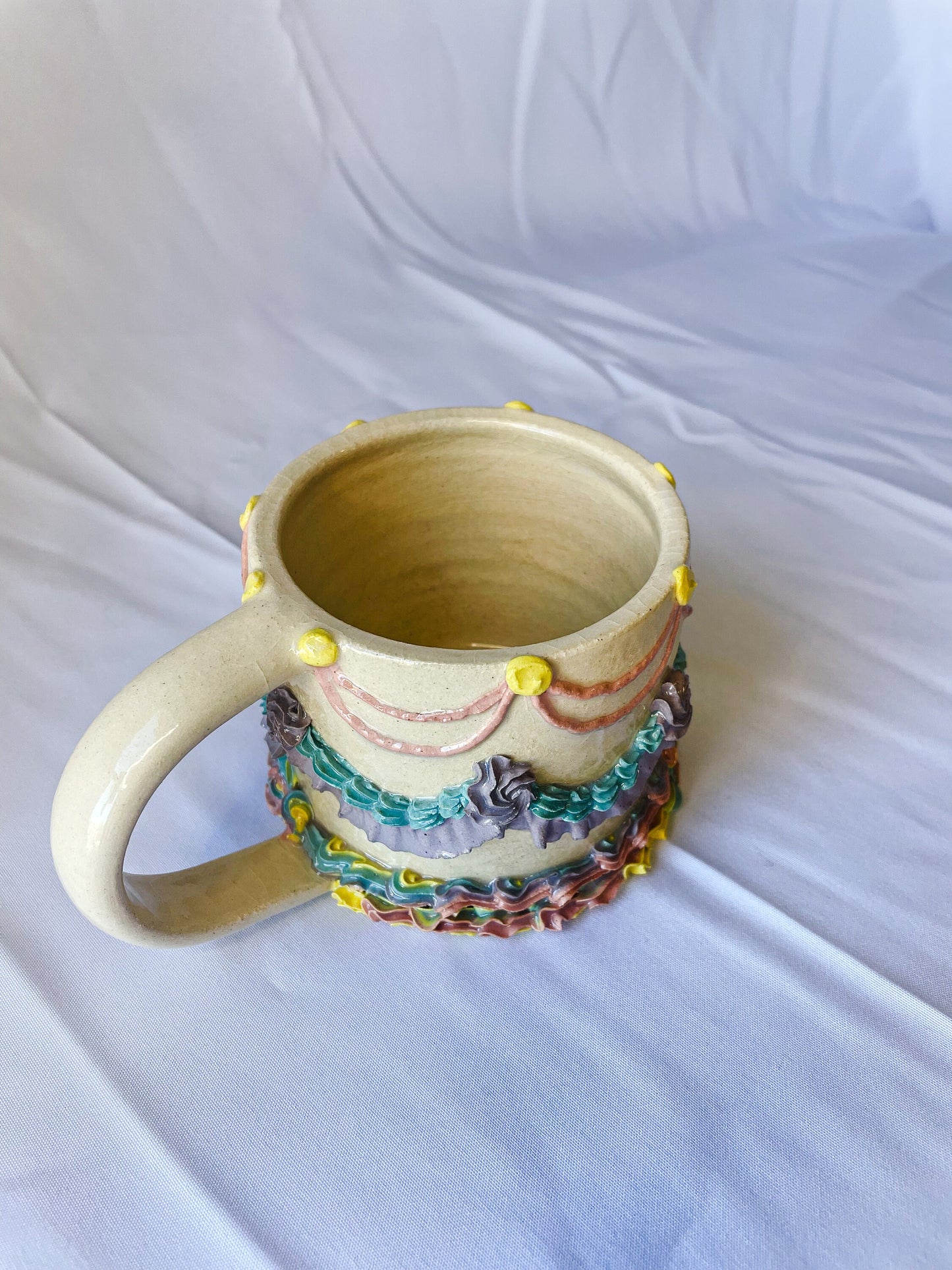 Rainbow Vintage Cake Mug