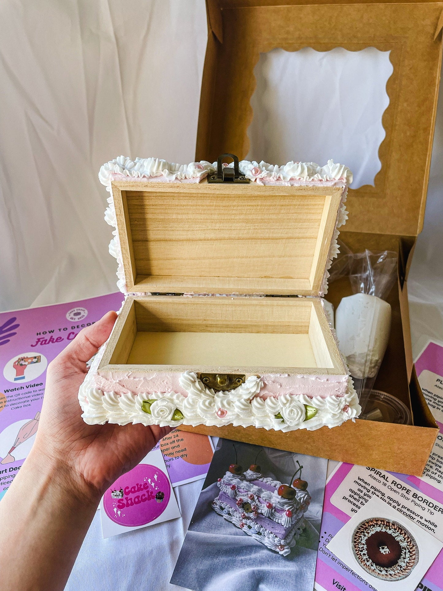 Customizable DIY Fake Cake Box Decorating Kit