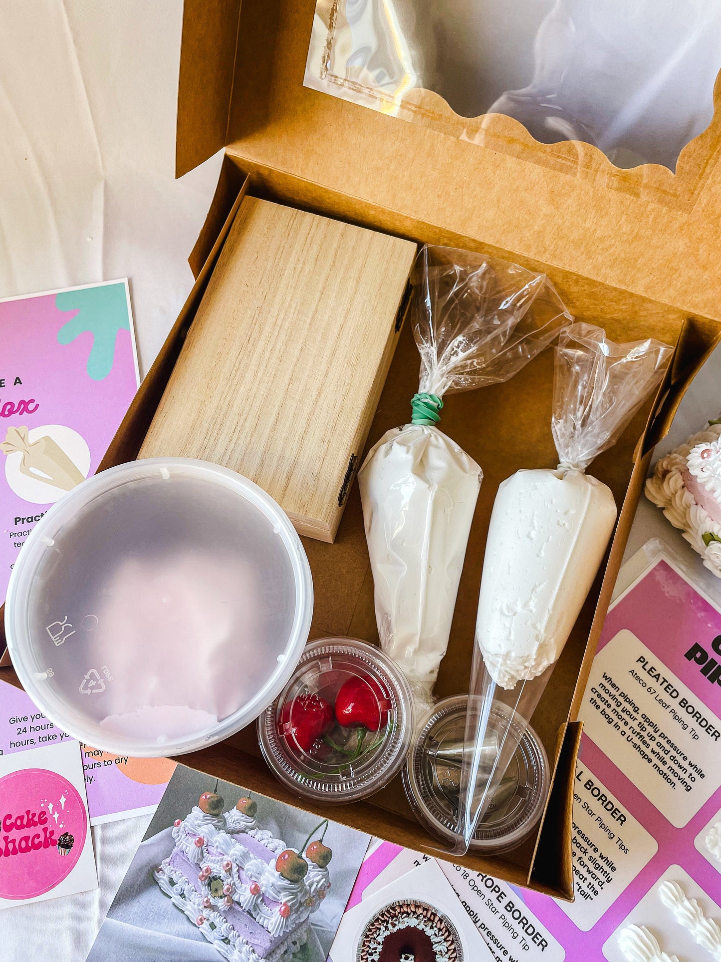 Customizable DIY Fake Cake Box Decorating Kit