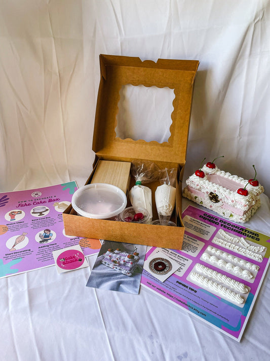 Customizable DIY Fake Cake Box Decorating Kit
