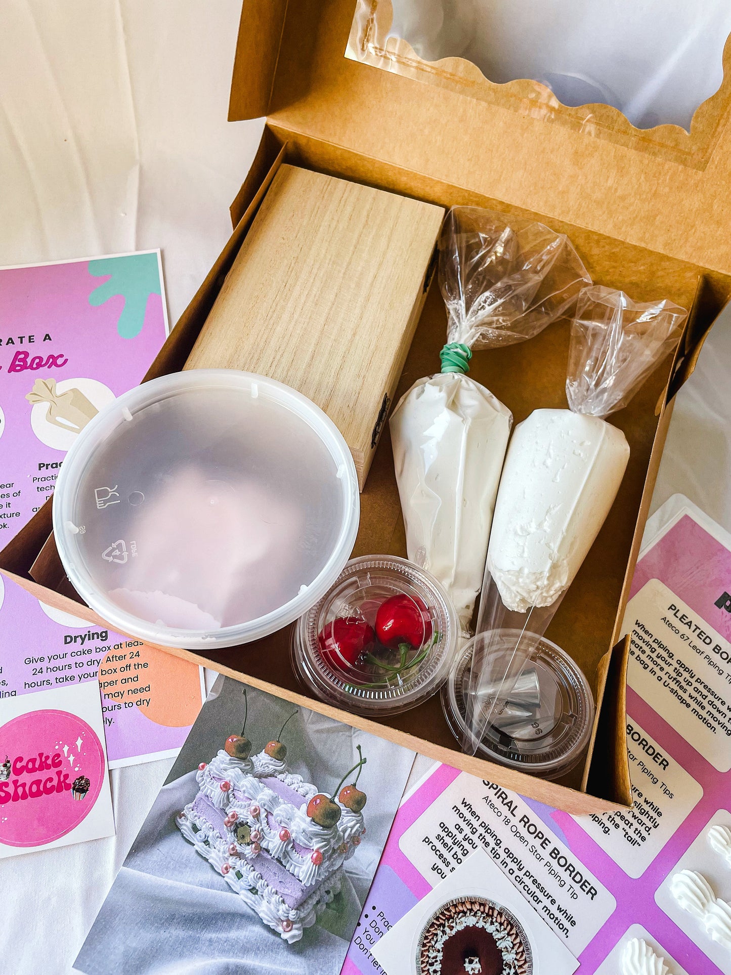 Customizable DIY Fake Cake Box Decorating Kit